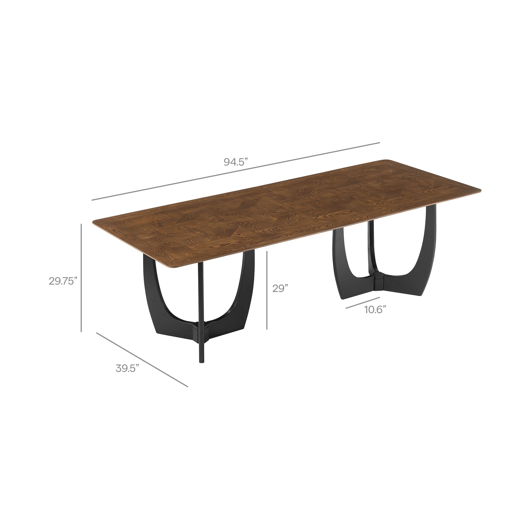 Wrenly 94-Inch Walnut Dining Table by Modway