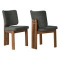Alba Armless Upholstered Dining Chairs Set of 2
