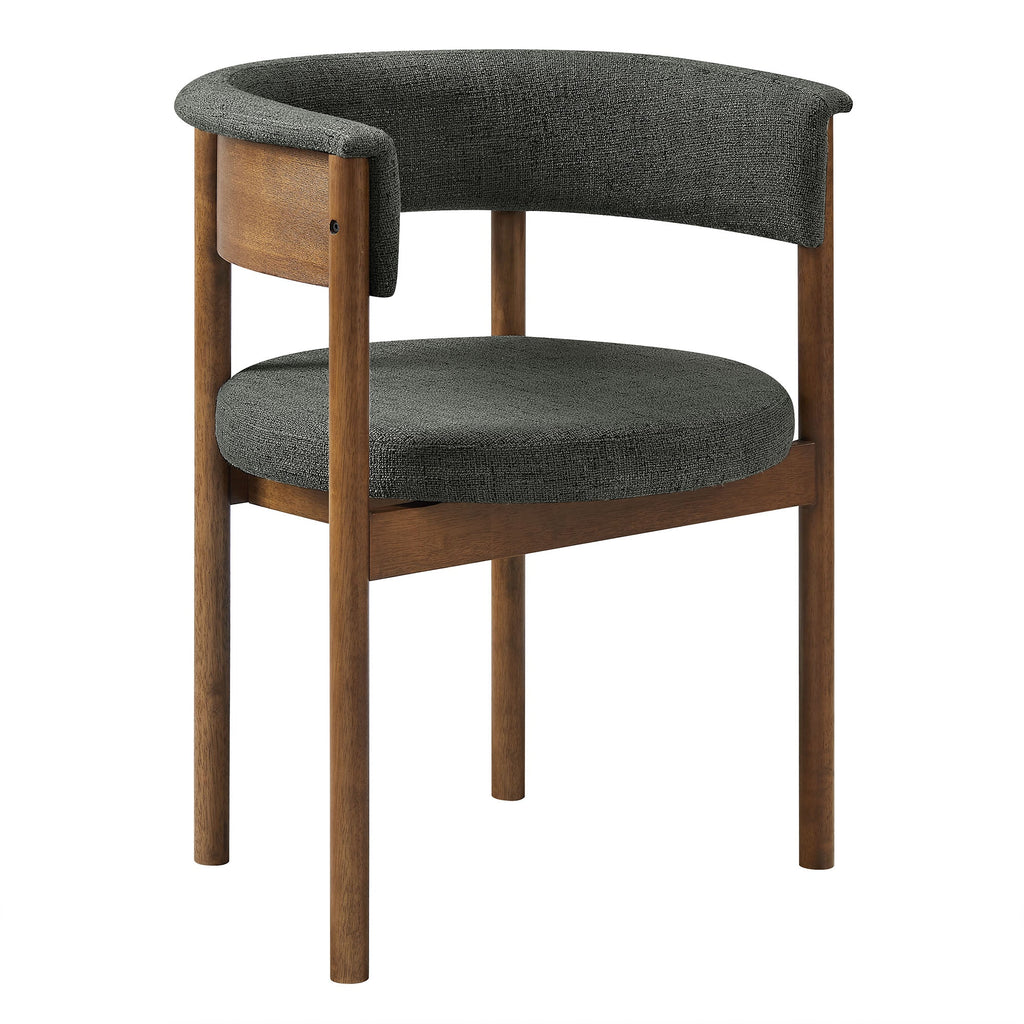 Clea Curved Upholstered Dining Chairs Set of 2