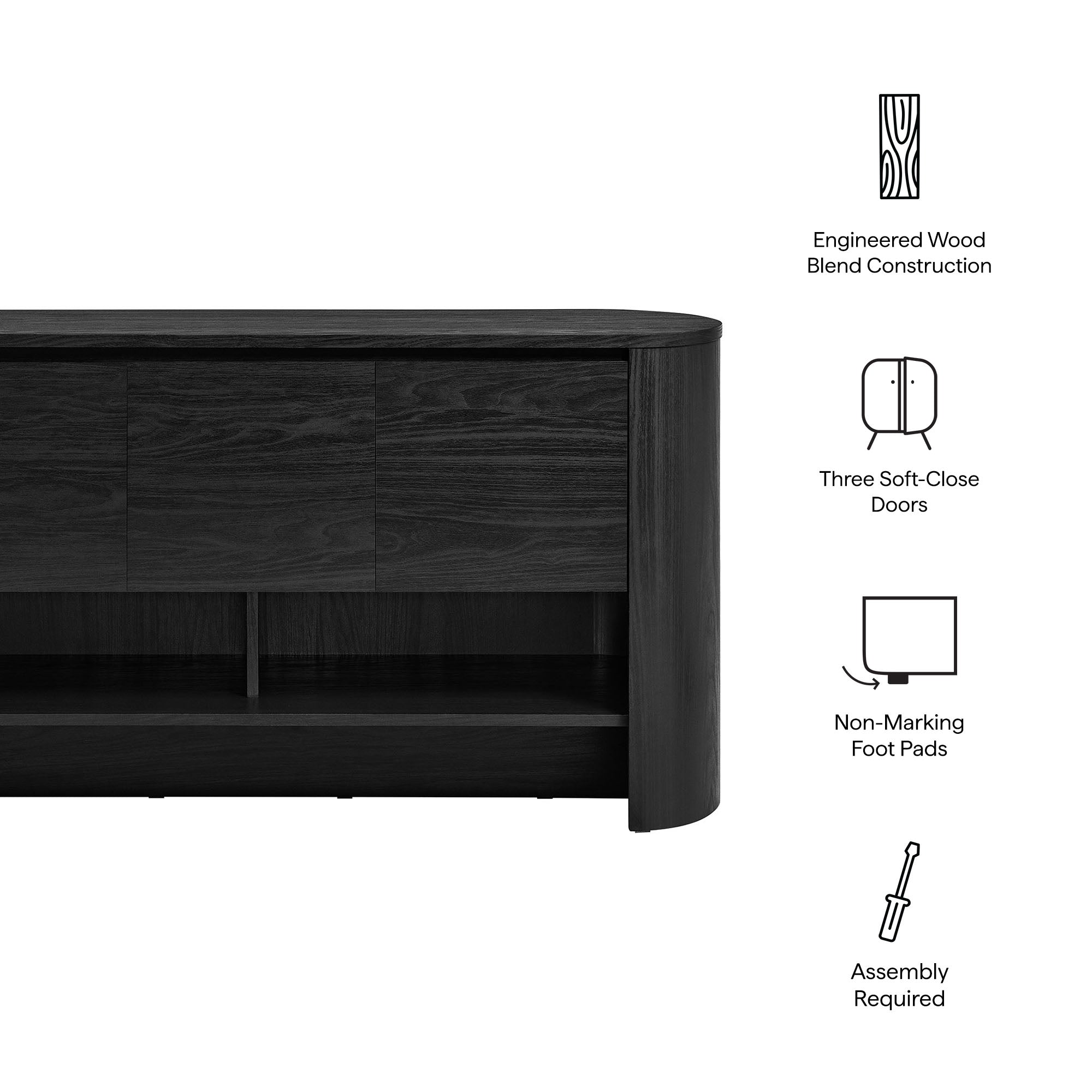 Duval 62 Inch Oval Sideboard by Modway