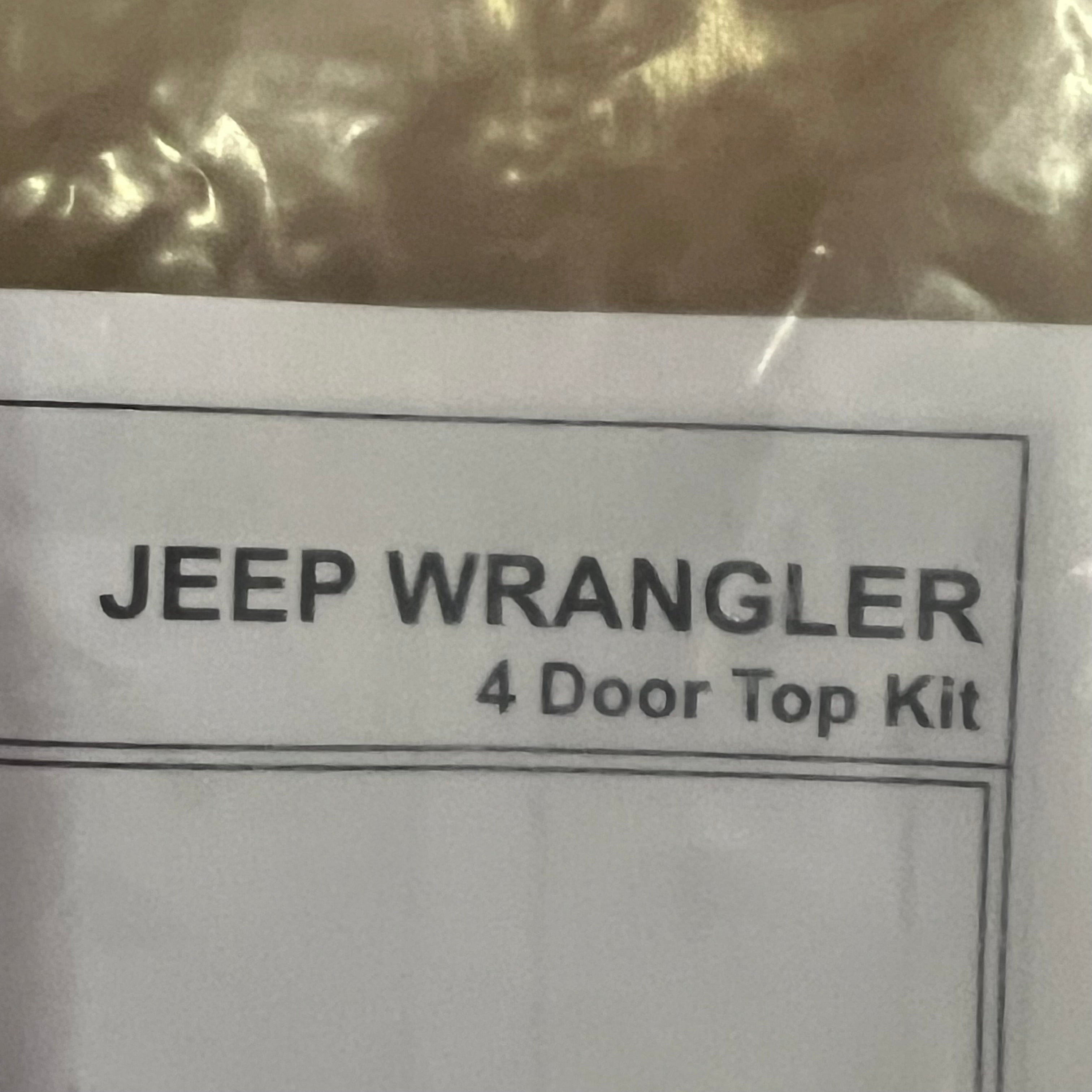 MOPAR Jeep Wrangler Soft Top Window Kit Sz 59" x 36" x 15" Black 82213651