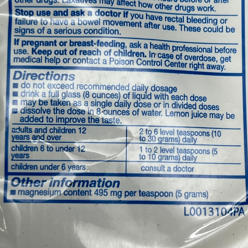 SWAN Epsom Salt Magnesium Sulfate U.S.P 16 oz Each BB 07/27