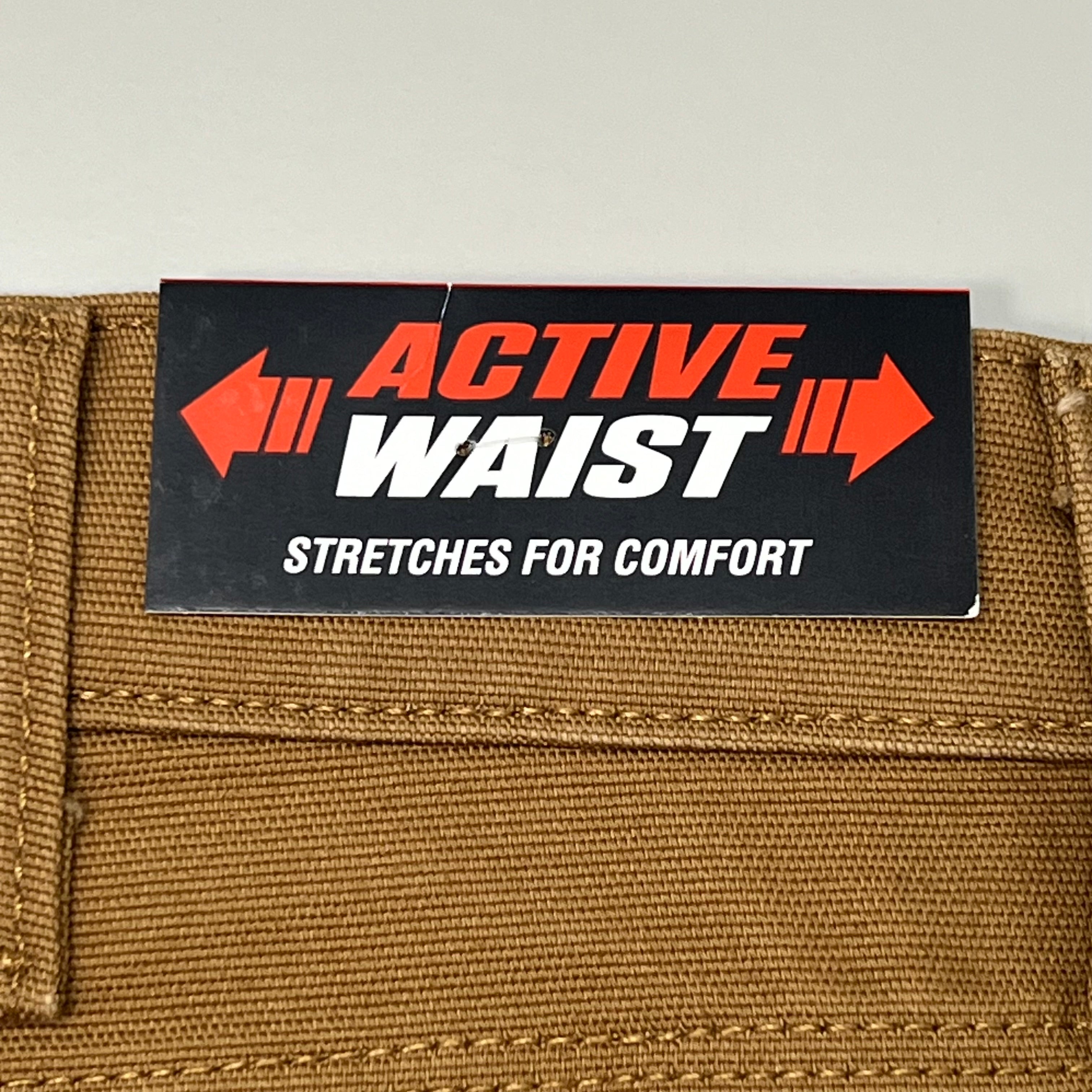 DICKIES Flex Regular Fit Double Knee Pant Men's Sz 36X34 Stonewashed Brown Duck