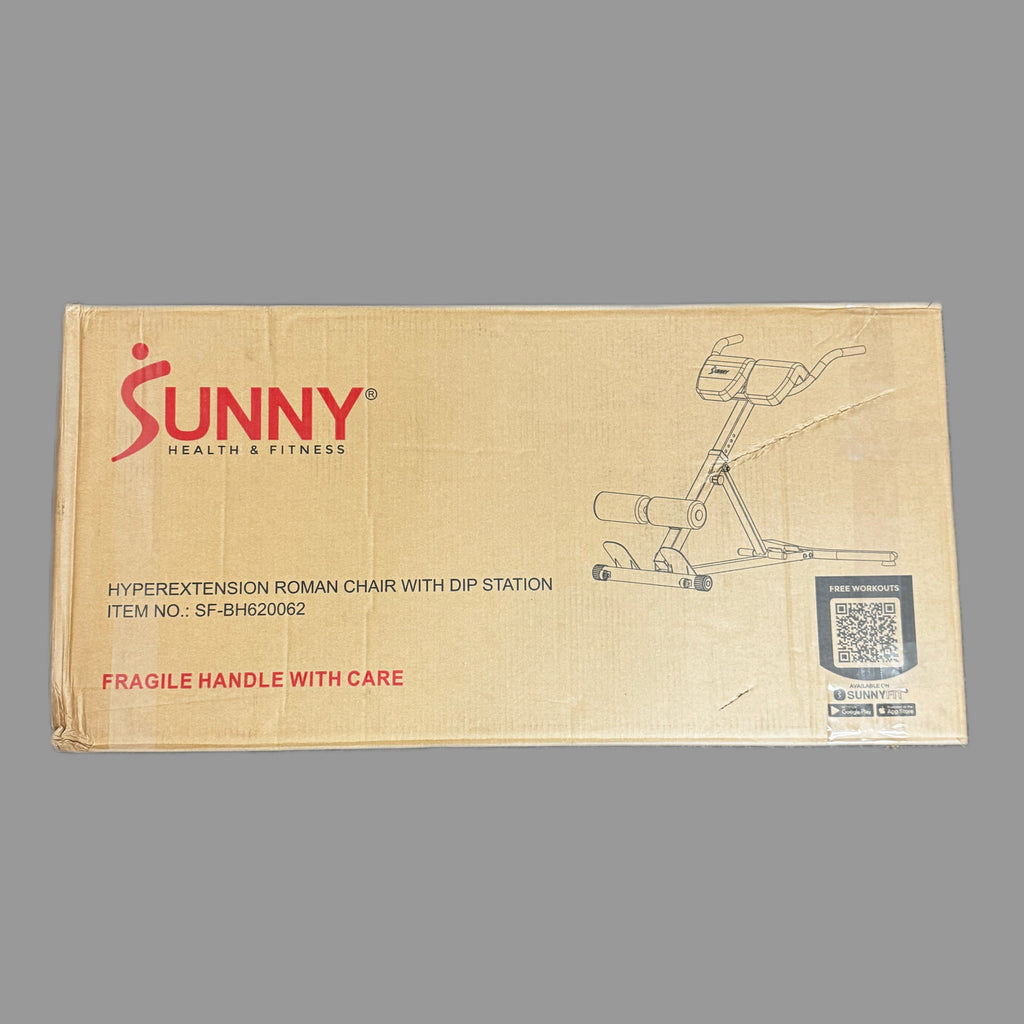 SUNNY Hyperextension Roman Adjustable Chair for Home gym Black/Red SF-BH620062