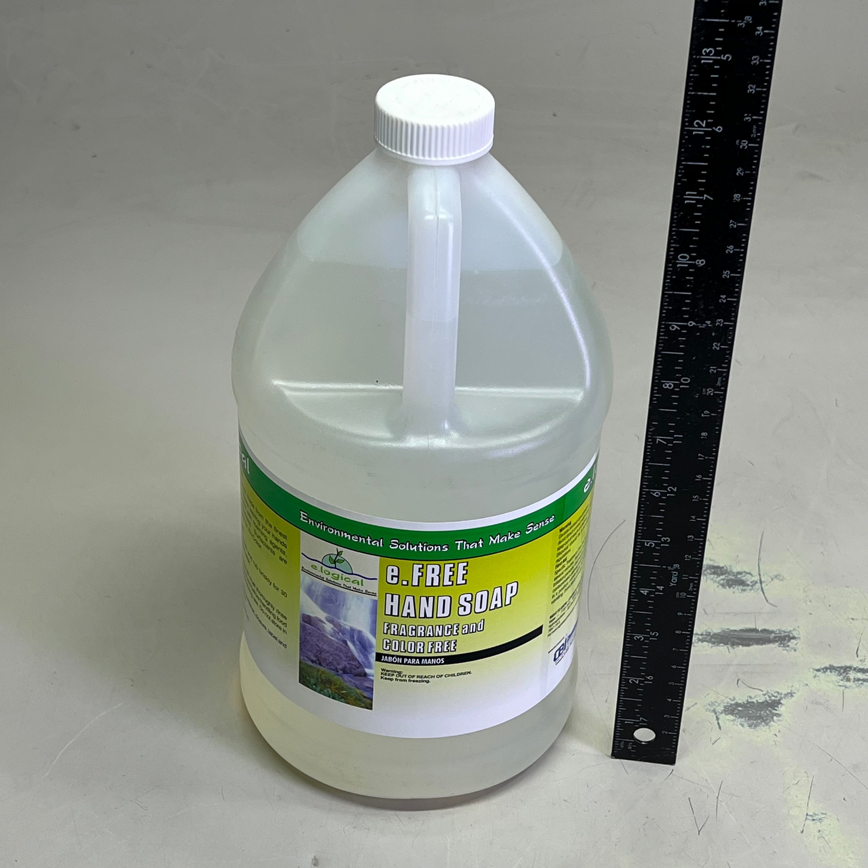 E. LOGICAL E.Free Moisturize Mild Liquid Foaming Hand Soap 1 Gal Clear NYC072-04