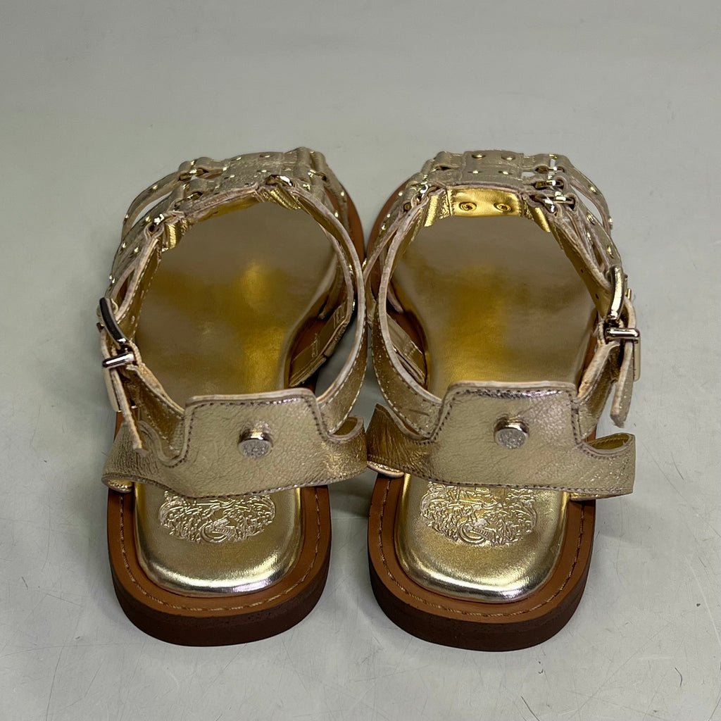VINCE CAMUTO Leather Studded Gladiator Sandals Women's Sz 10M Egyptian Gold