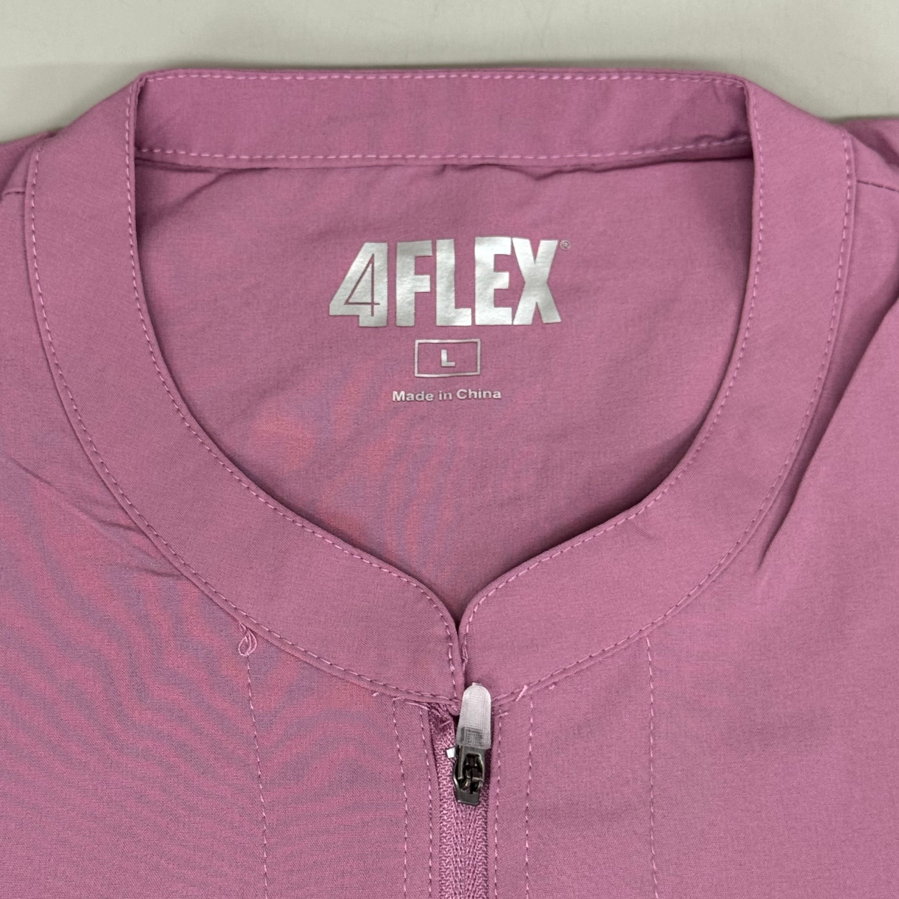 GREEN TOWN 4 Flex Scrubs Jumpsuit Cinch In Waist Women's Sz L Mauve GFX-023AST