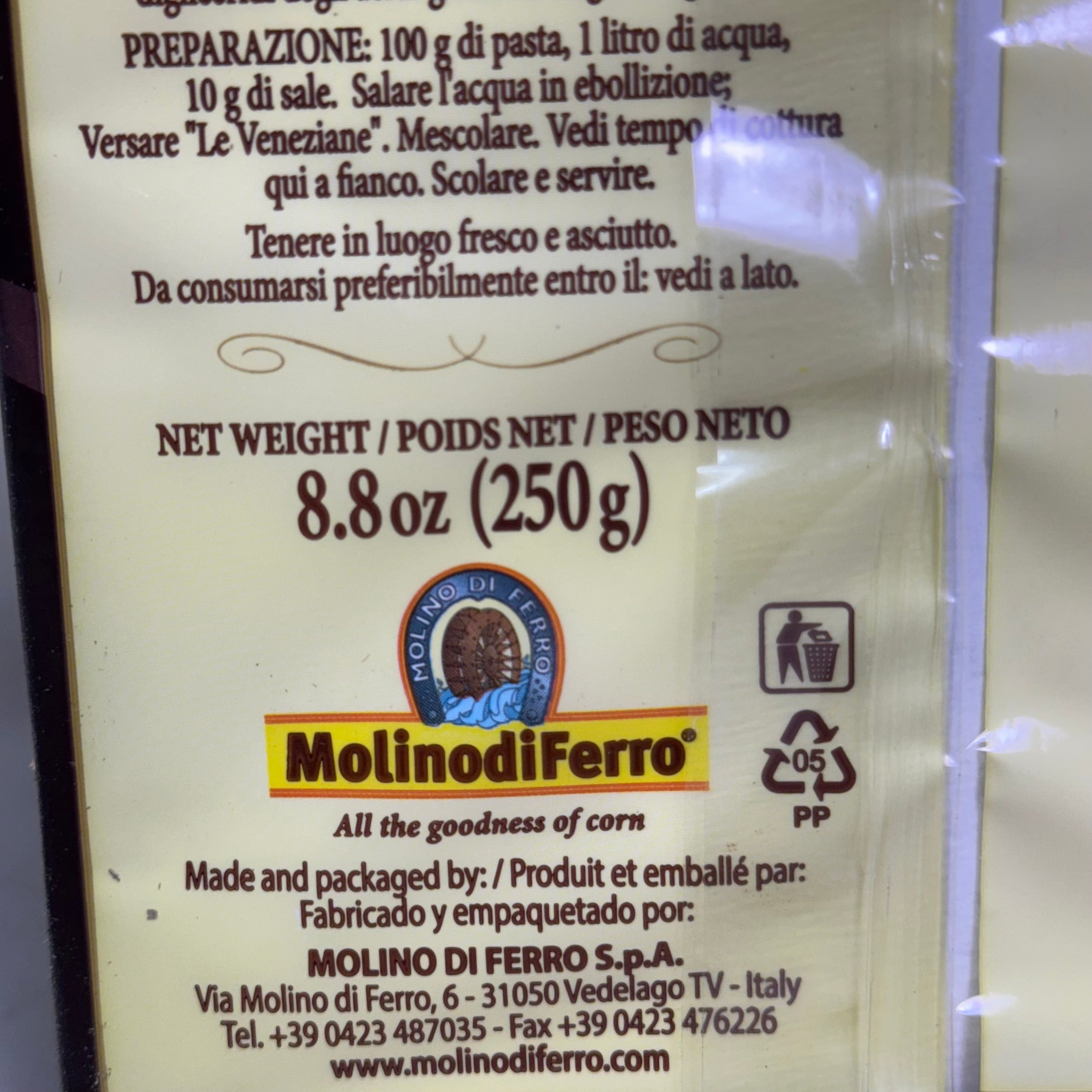 LE VENEZIANE (12 PACK) Gluten Free Corn Pasta 8.8 oz BB 10/26 (Distressed Box)