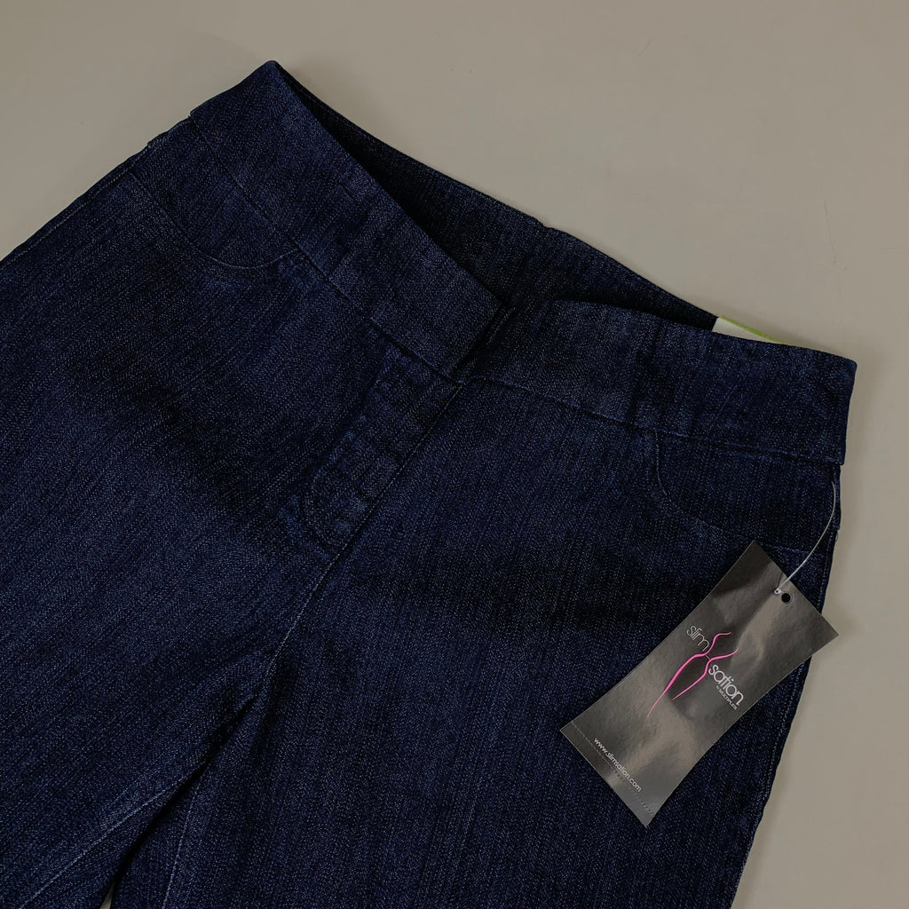 MULTIPLES Narrow Leg Pant Petite Women's Sz 4  Denim M2604P