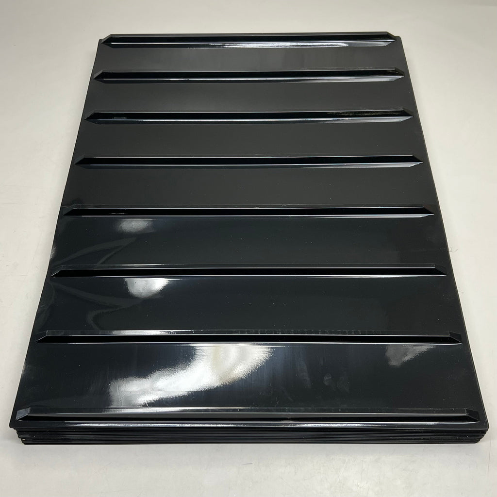 Ice Cream Shelf Liner (25 Pack) P/N 4565 Black 7-Channel Pint Trays