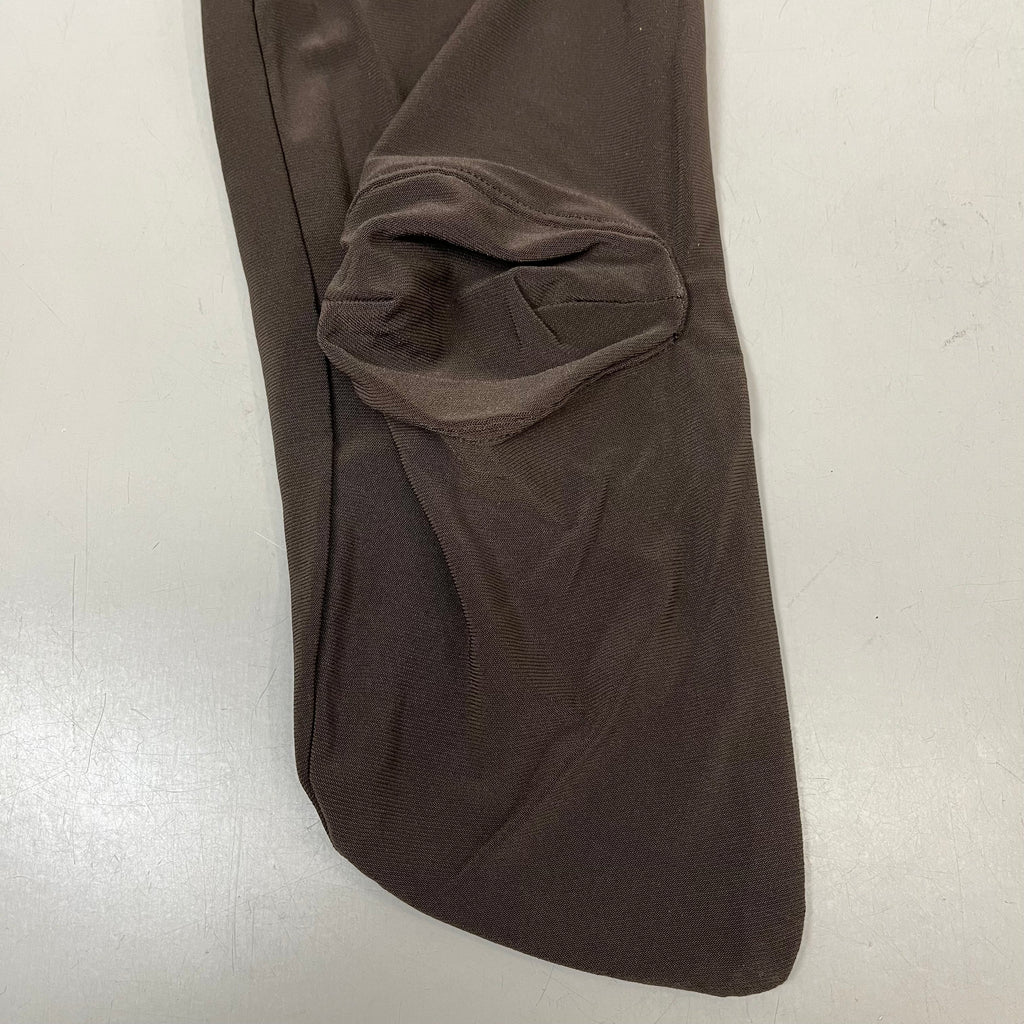 NORMA KAMALI Sleeveless Catsuit w/ Footsie Hidden Zip Women's Sz XS/34 Chocolate