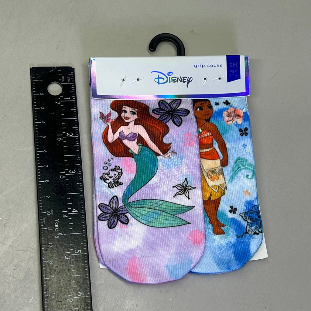 ZA@ TAVI NOIR (2 PACK, 2 PAIR EACH) Disney Princess Grip Socks Kids 2-4 Yrs Sz SM