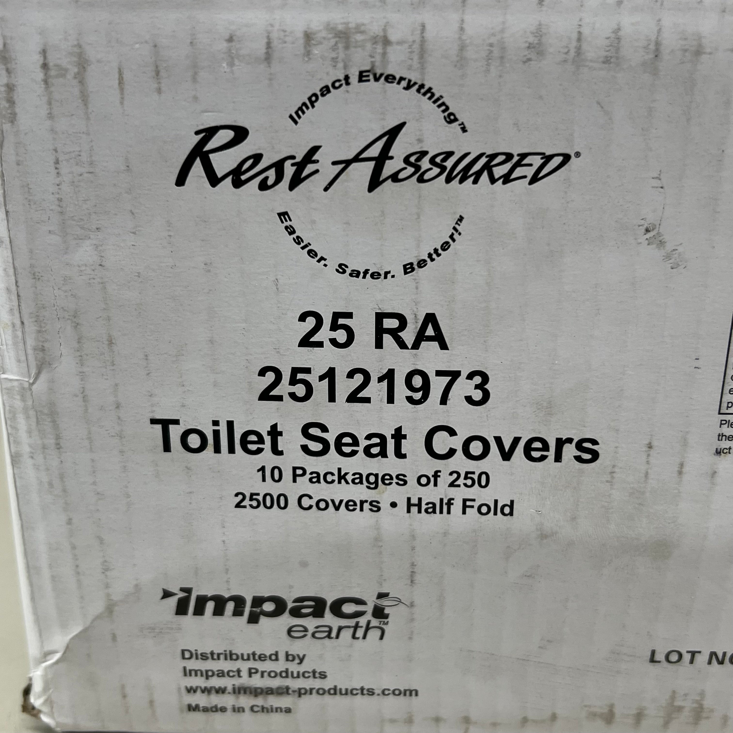 IMPACT EARTH (10 Pack) Toilet Seat Cover 250 toilet seat covers White 25121973