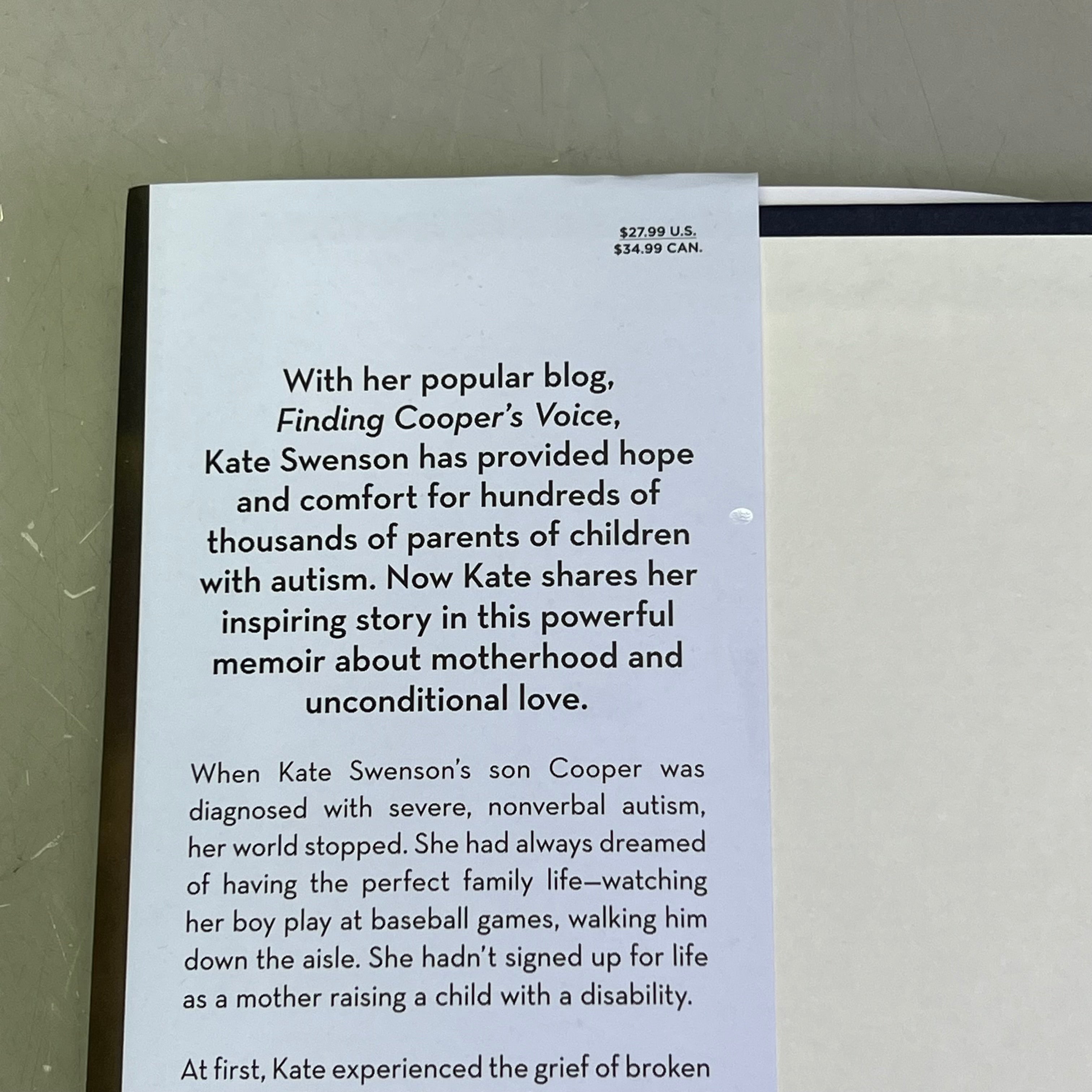 FOREVER BOY A Mother's Memoir Of Autism & Finding Joy By Kate Swenson Hardcover