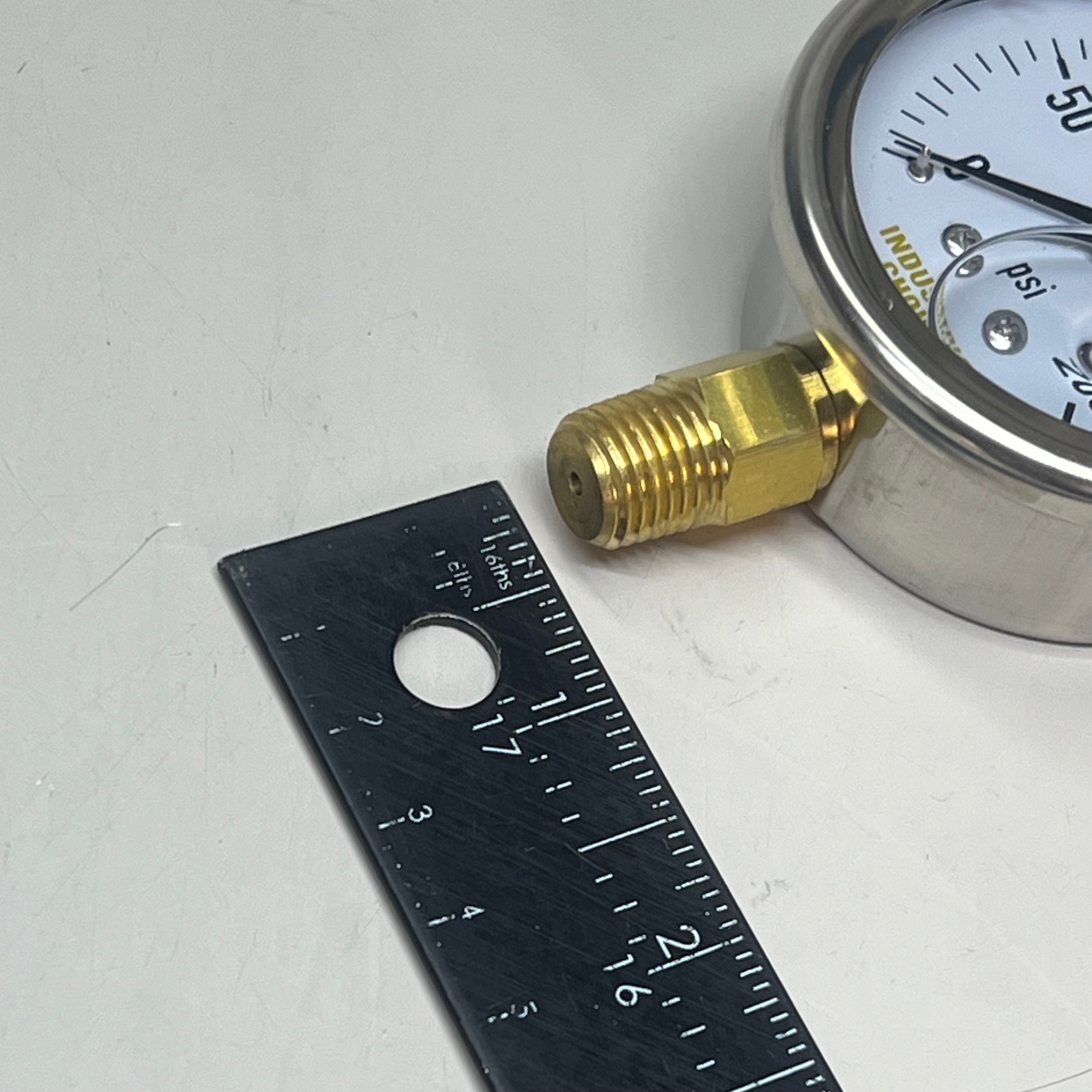 INDUSTRIAL CHOICE Stainless Steel Pressure Gauge 0-200 PSI 2.5" LS-200-2.5-SS-4