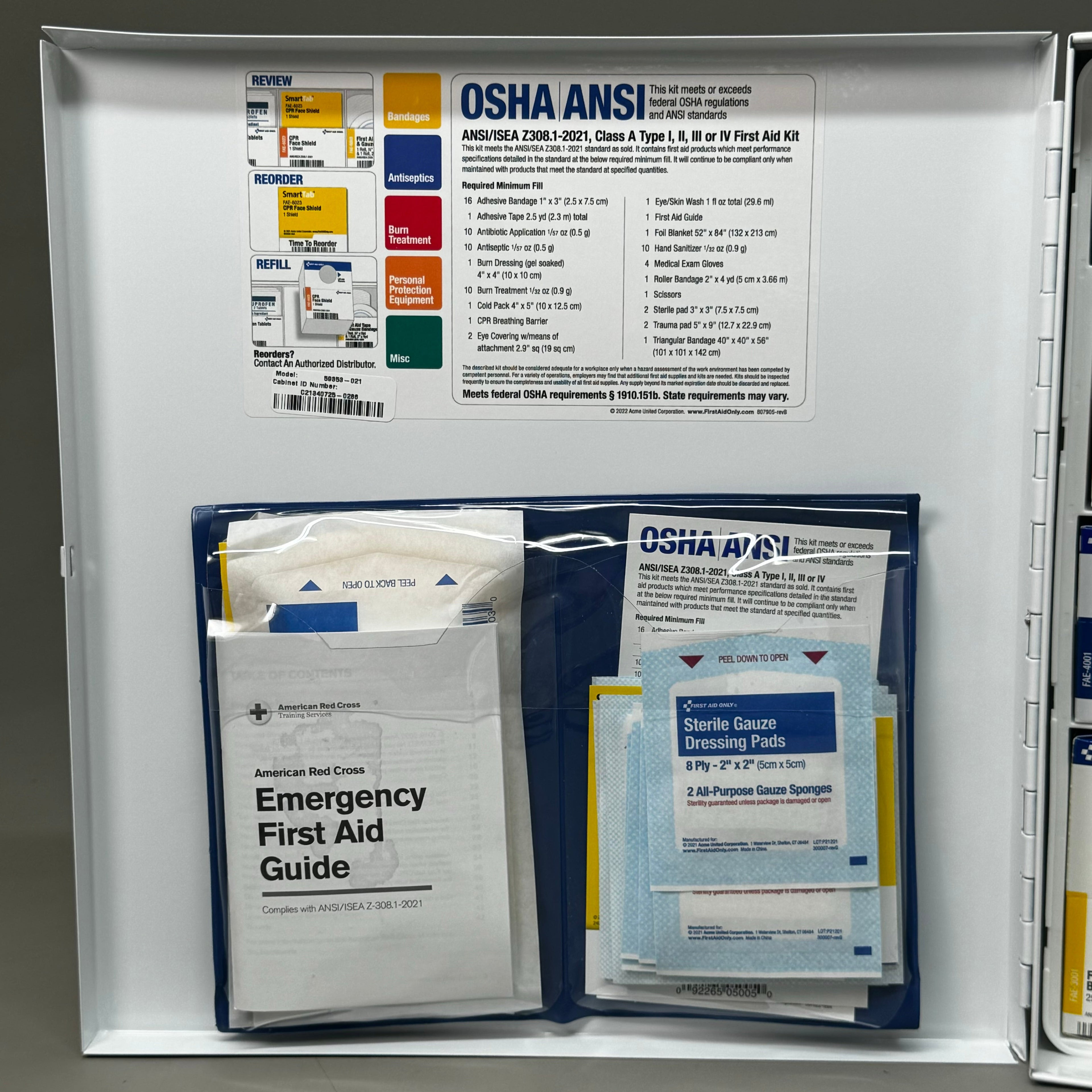 VESTIS FIRST AID 50 Person Large Metal Cabinet With Medication BB 01/2026 59354-021