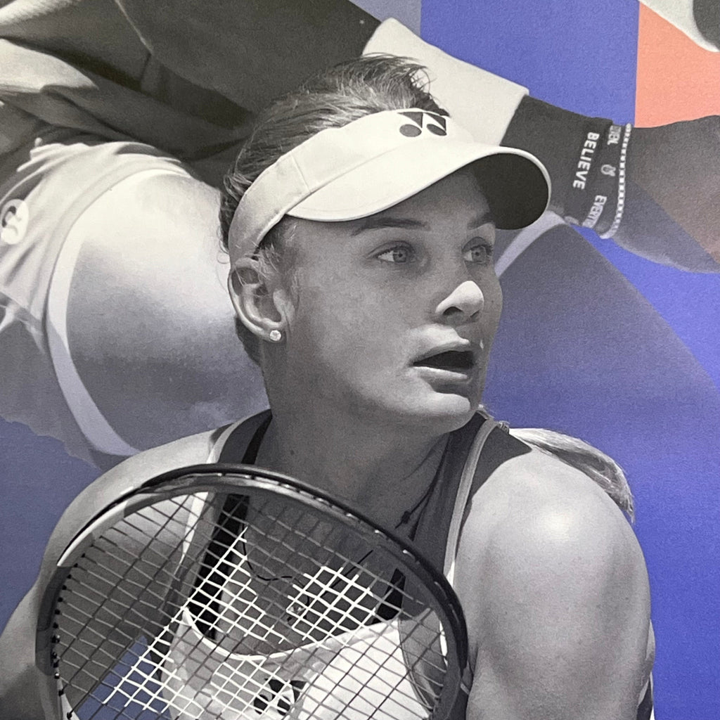 YONEX Hangable Percept Long Vinyl Banner Tiafoe & Yastremska 24"w x 6'