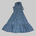 VERONICA BEARD Jeans Edwina Sleeveless Midi Dress Sz-6 Iceberg J24067101287IC