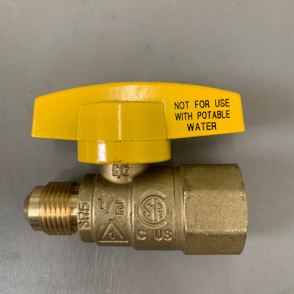 BRASSCRAFT (2 Pack) Gas Ball Valve 3/8" OD Flare x 1/2"F.I.P Gold/ Yellow TBV6-8