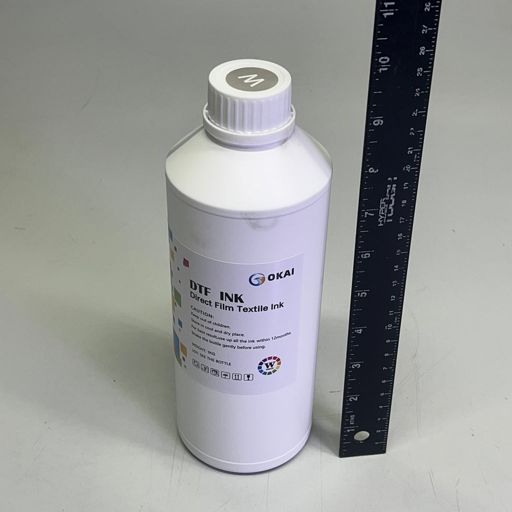 OKAI Direct Film Textile Ink DTF Printing High Color Density 35 Oz White OKAI-WQ