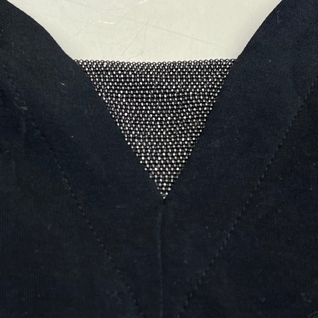 BRUNELLO CUCINELLI Ankle Dress W/ Shimmer Chest Accent 98% Cotton Women's Sz L