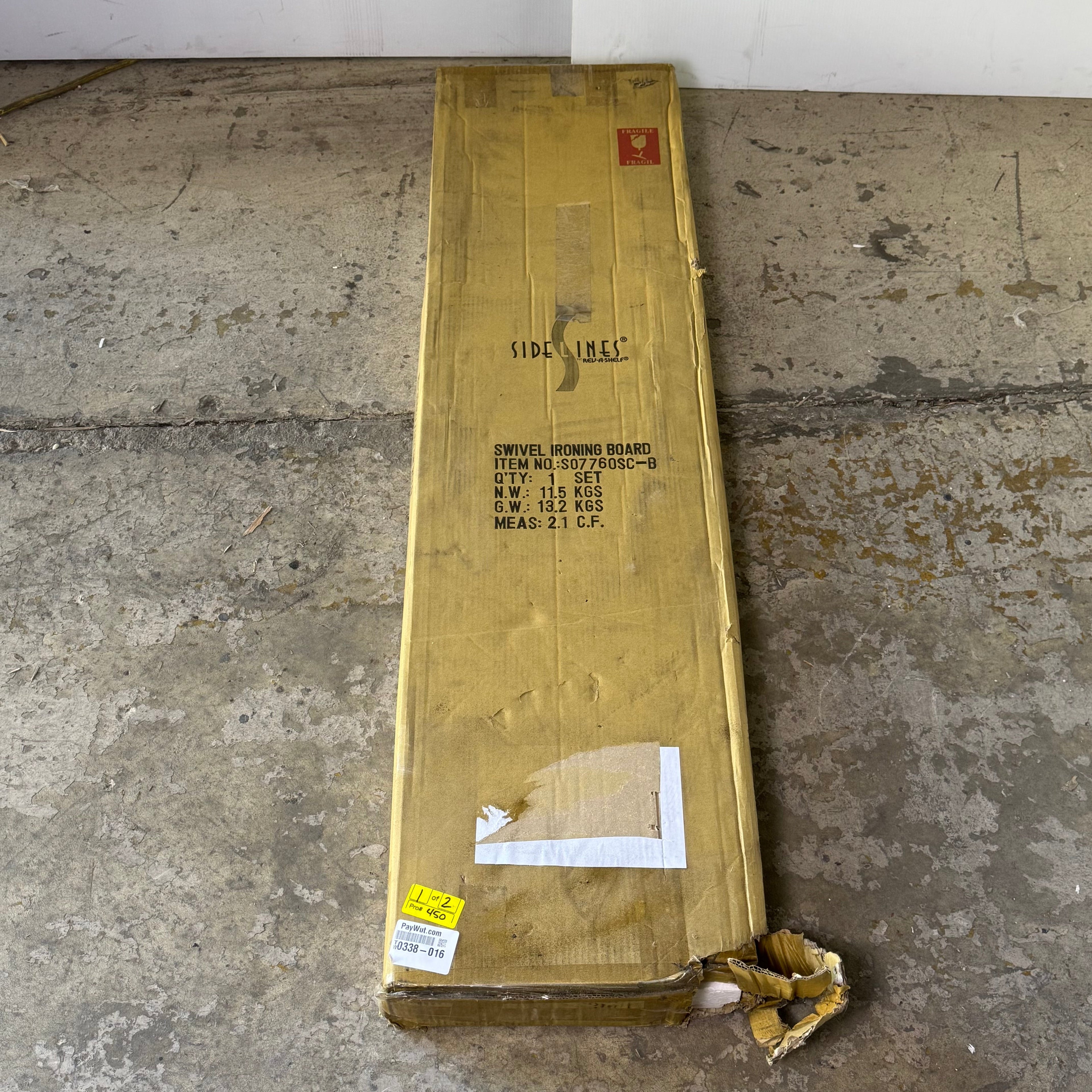 REV-A-SHELF Swivel Ironing Board with Soft Close Sz 37" L x 36" H, Beige