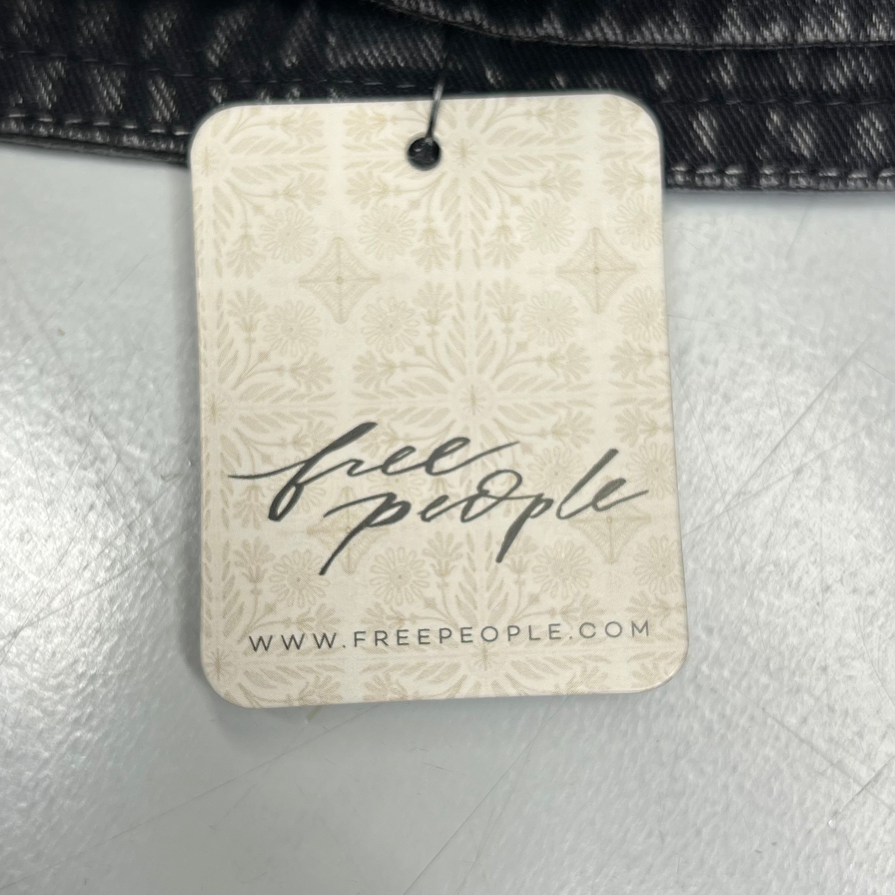 FREE PEOPLE 100% Cotton Louie Indigo Top Women's Sz M Black 98546724