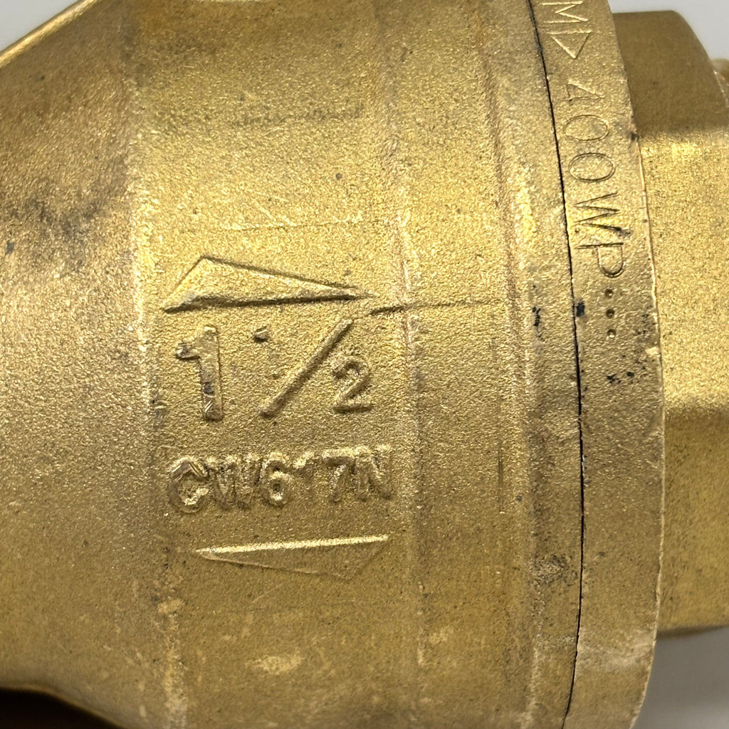 RUBINC Threaded Ball Brass Valve S95 600 CWP PN40 DN40 1-1/2" Made in Italy