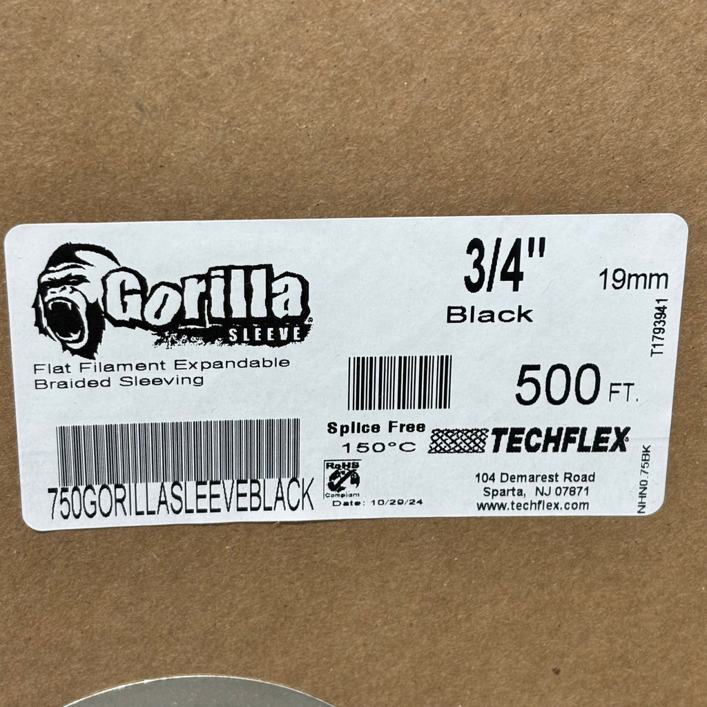 GORILLA SLEEVE Flat Filament Expandable Braided Sleeving  3/4" 500' T1793941