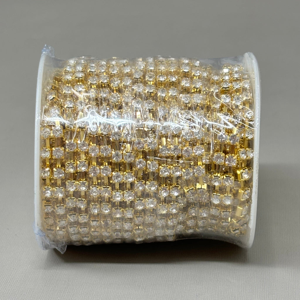 RAZ IMPORTS Christmas Tree Garland Metal 10 Yard Gold Sparkle Rhinestone G4402324
