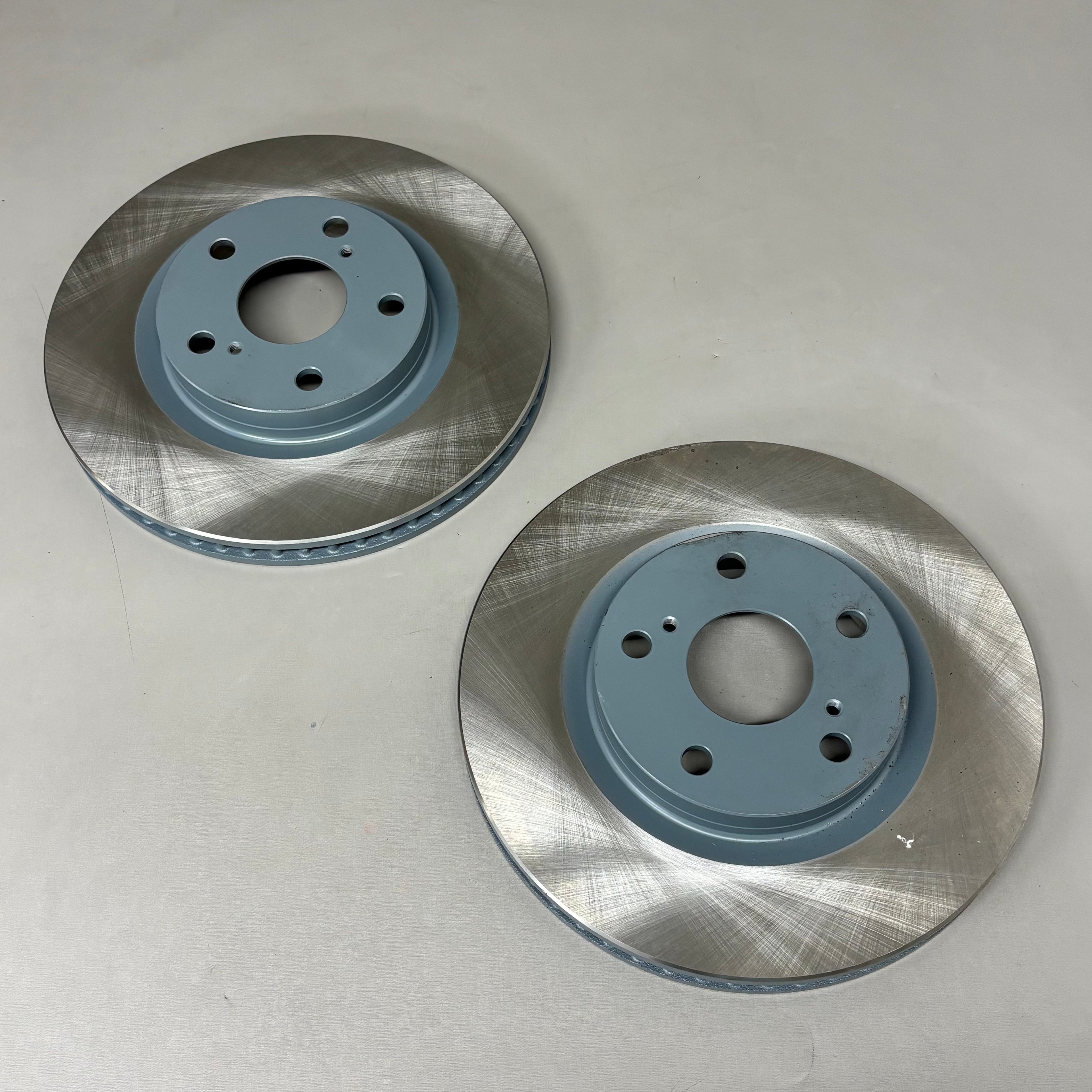 PROSTOP (2 PACK) Coated Hat & Edge Rotor Front Corrosion Resistant Chrome AX900340 (New Other)