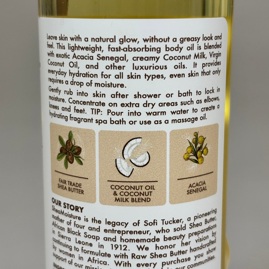 SHEA MOISTURE (2 PACK) 100% Virgin Coconut Oil Daily Hydration Body Oil 8 fl oz Tan 68633007