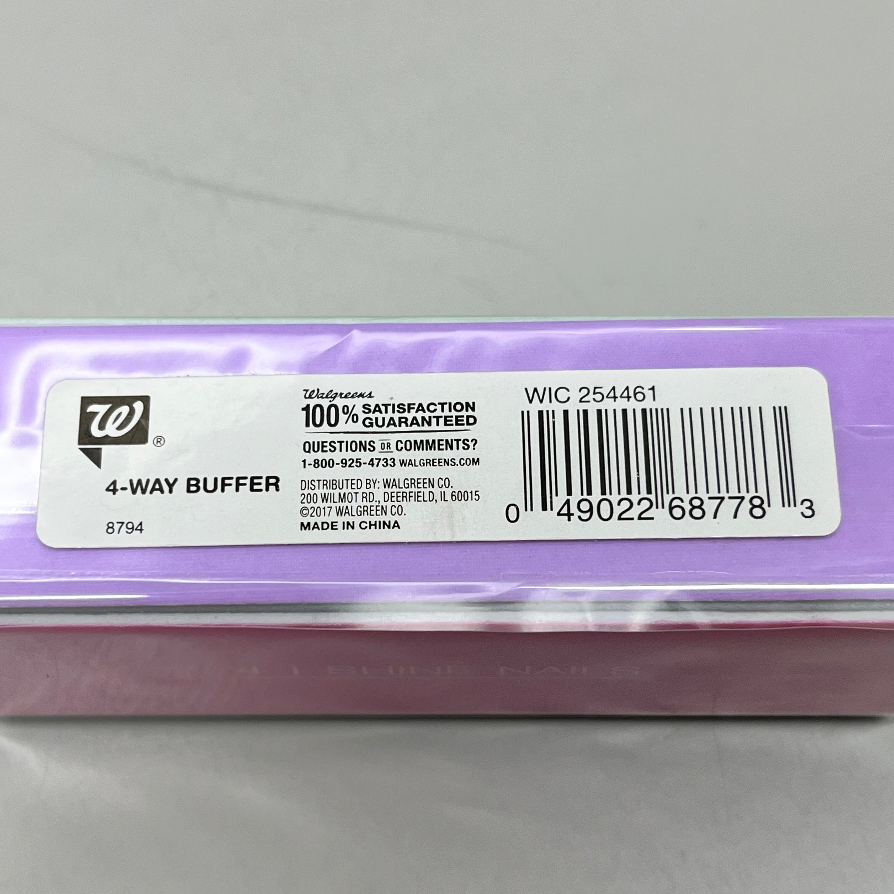 ZA@ WALGREENS (6 PACK!) 4-Way Nail Buffer 3 1/2" Multi-Color WIC 254461 B