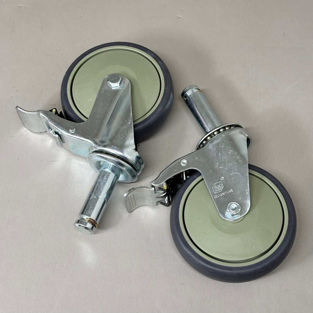 QUANTUM STORAGE SYSTEMS Swivel Stem Caster Kit 5" x 1-1/4" One Set WR-00H