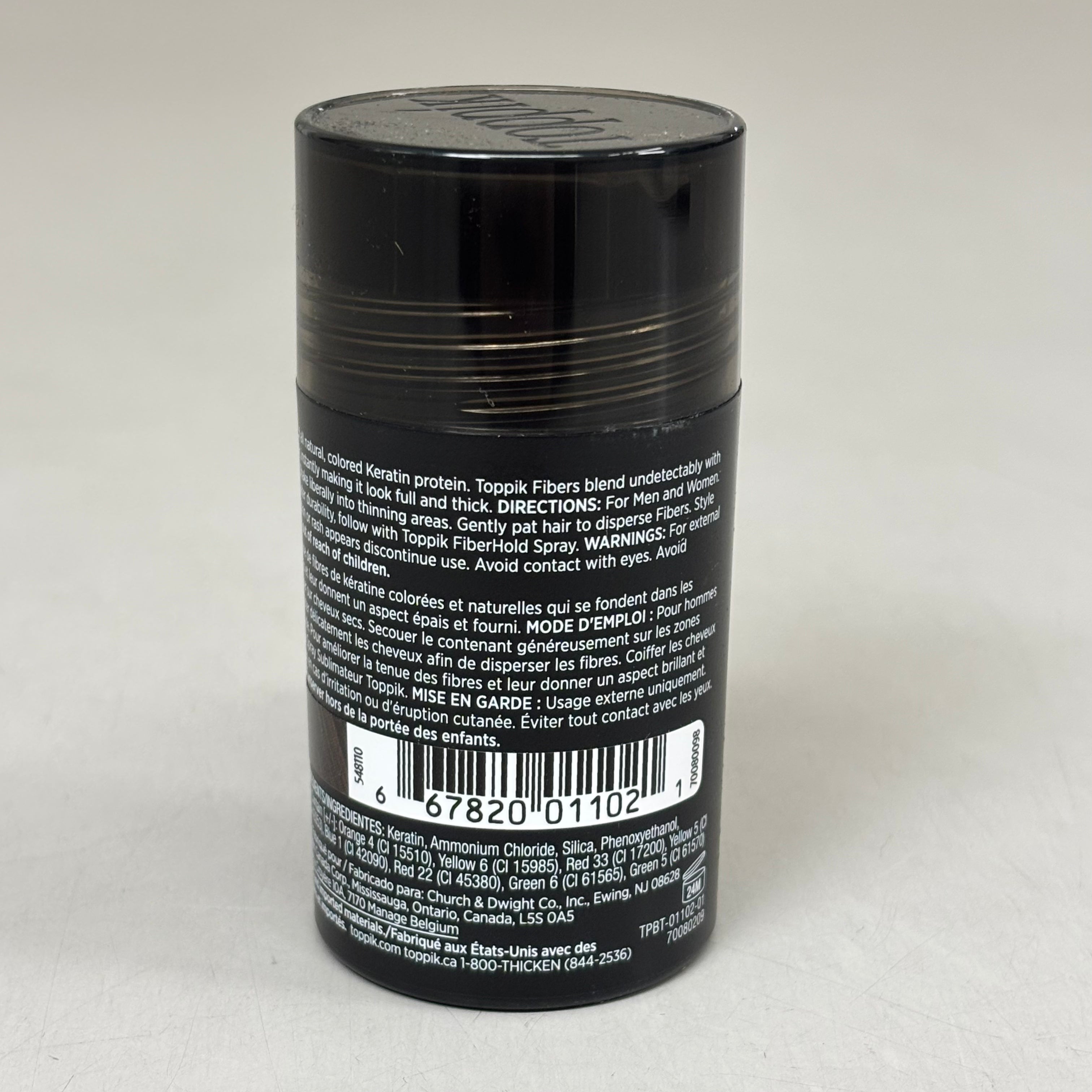 TOPPIK Safe & Natural Hair Building Fibers All Hair Types 0.42 oz Dark Brown