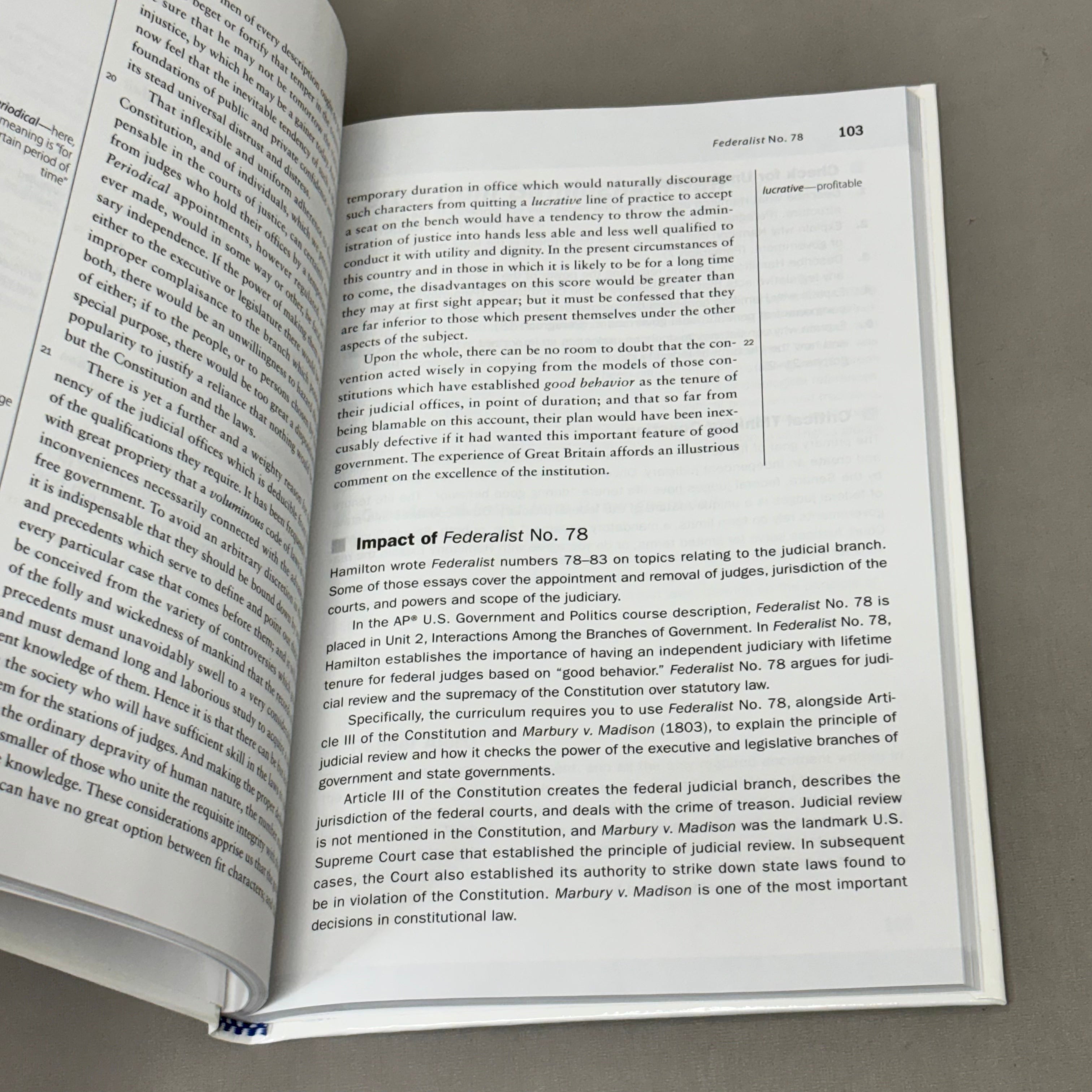AMERICAN GOVERNMENT Foundational Documents & Court Cases AP Course Hardback