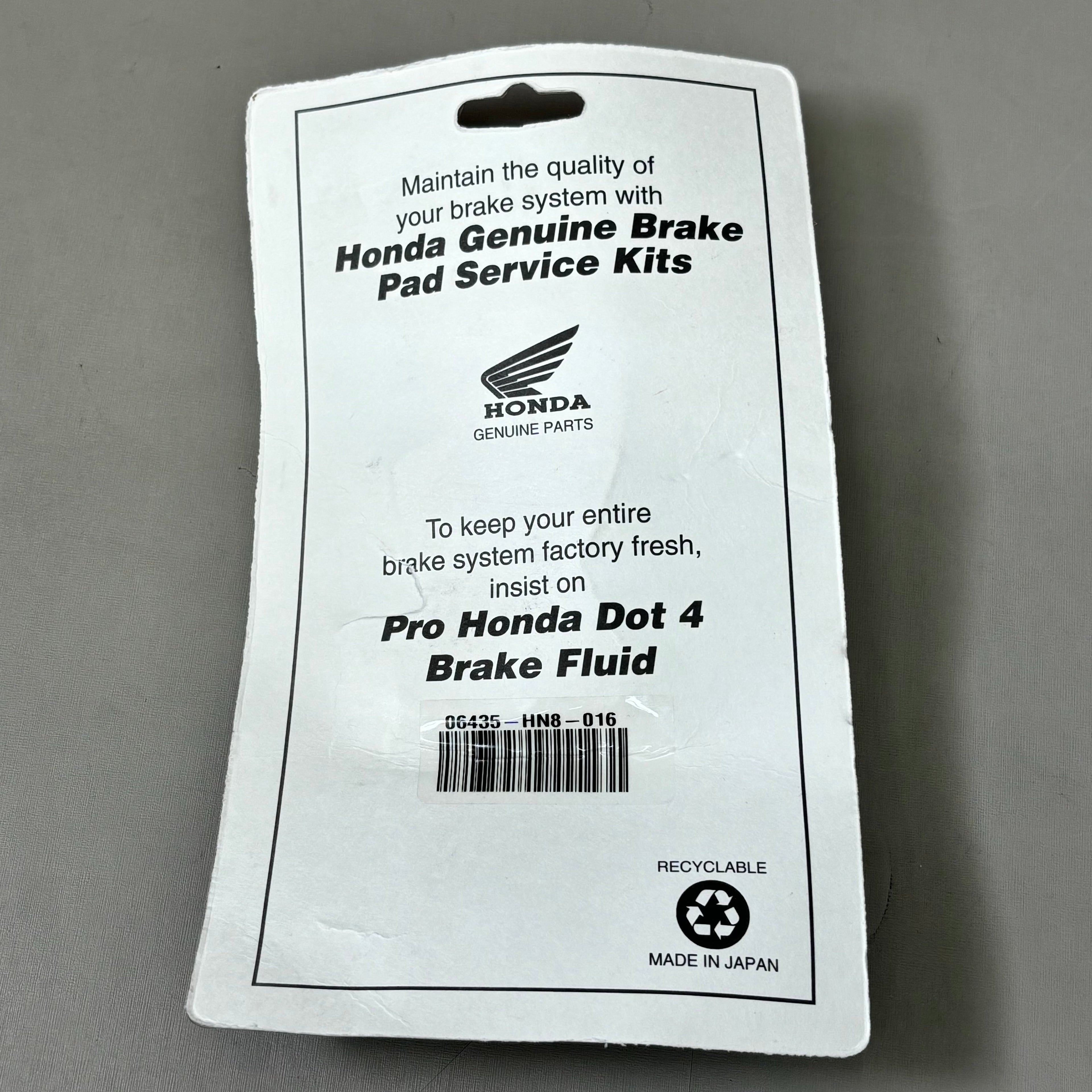HONDA Rear Brake Pad Set FOURTRAX FOREMAN RUBICON DCT PIONEER OEM 06435-HN8-016