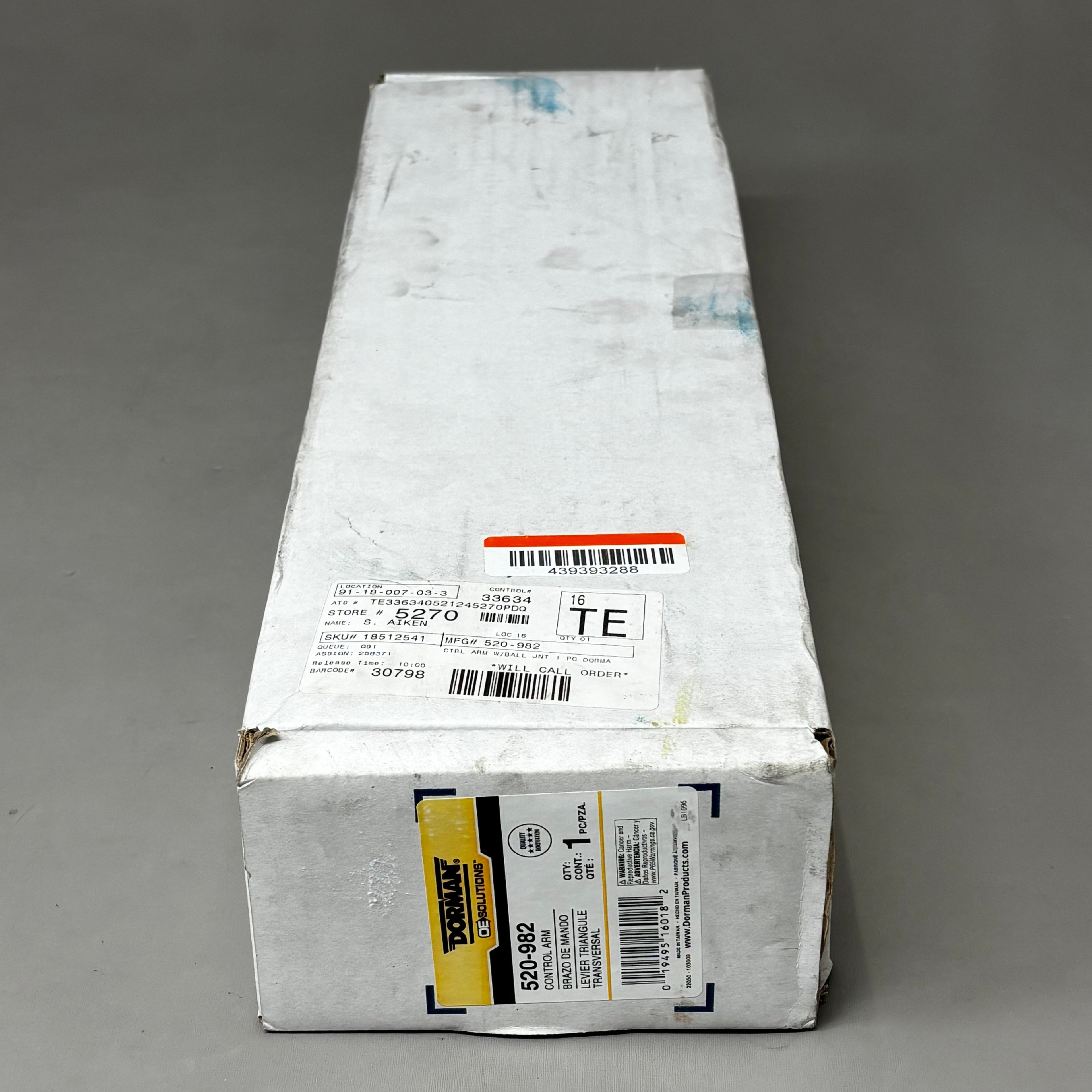 DORMAN Front Passenger Side Lower Reward Control Arm OE Solutions 520-982
