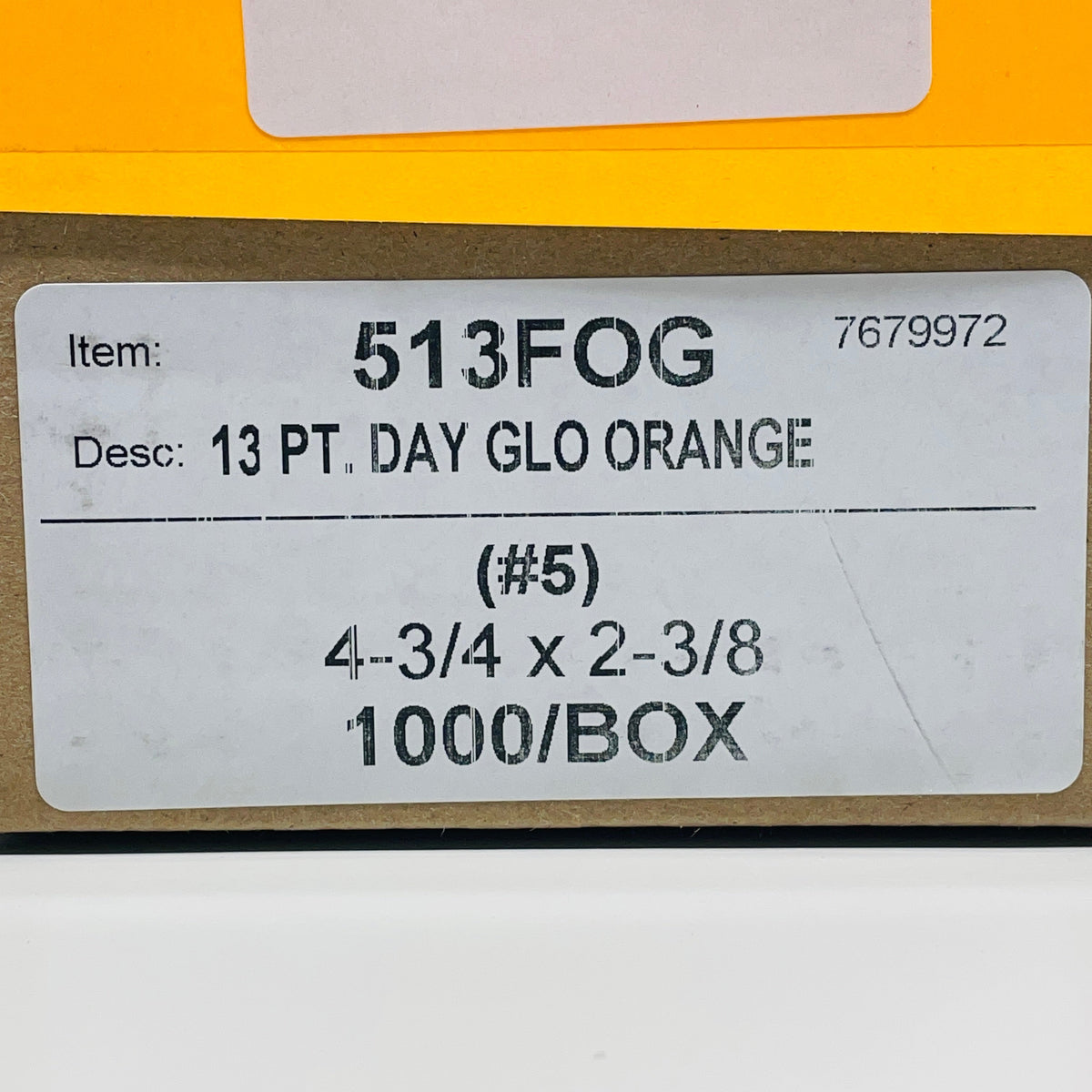 1,000 Shipping Hang Tags Fluorescent Orange 13 Pt. Cardstock 4 3/4" x 2 3/8" 513FOG