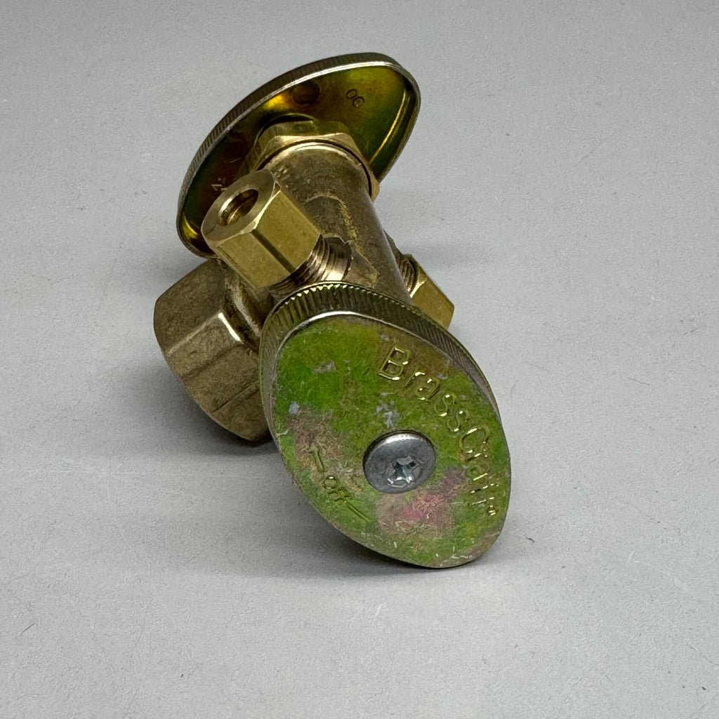 BRASSCRAFT Dual Shut-off Outlet Valve 1/2" FIP INLET X 3/8" OD & 1/4" OD COMP OUTLETS Gold R1700DVX R