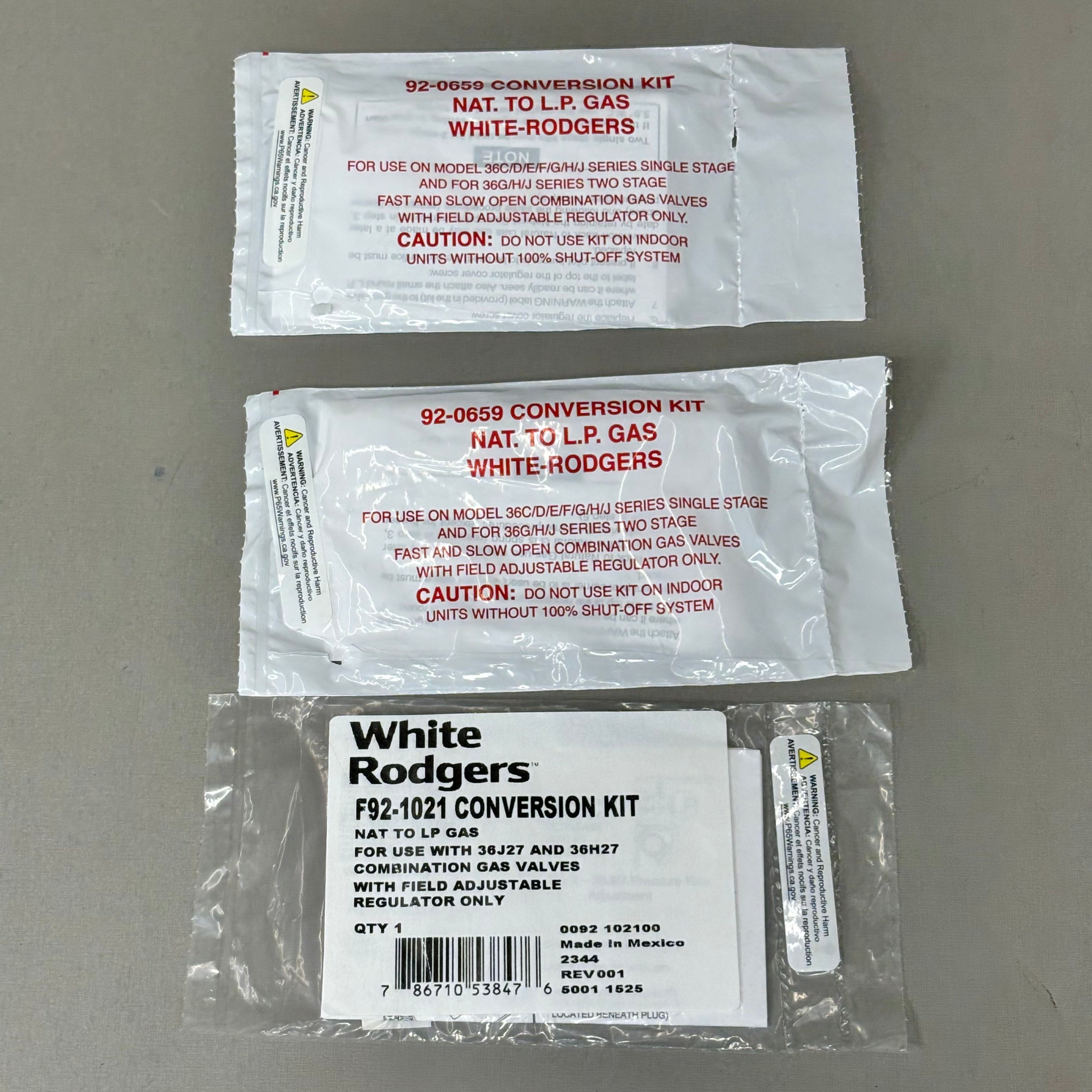 WHITE ROGERS Gas Conversion Kit Natural Gas to Propane 25 Piece AGAGC9NPS01D