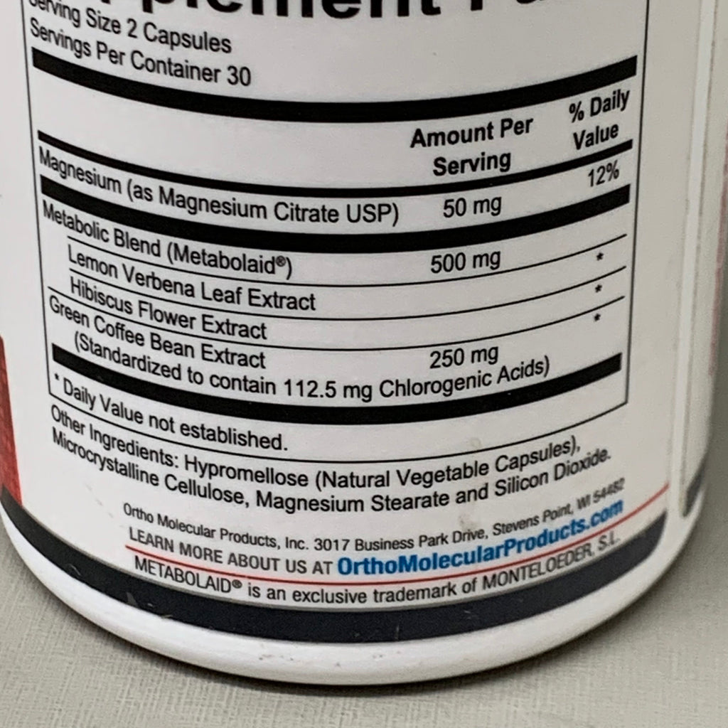 ZA@ ORTHO MOLECULAR(2 PACK,60 CAPSULES EACH) HiPhenolic Cardiovascular Health BB2/25