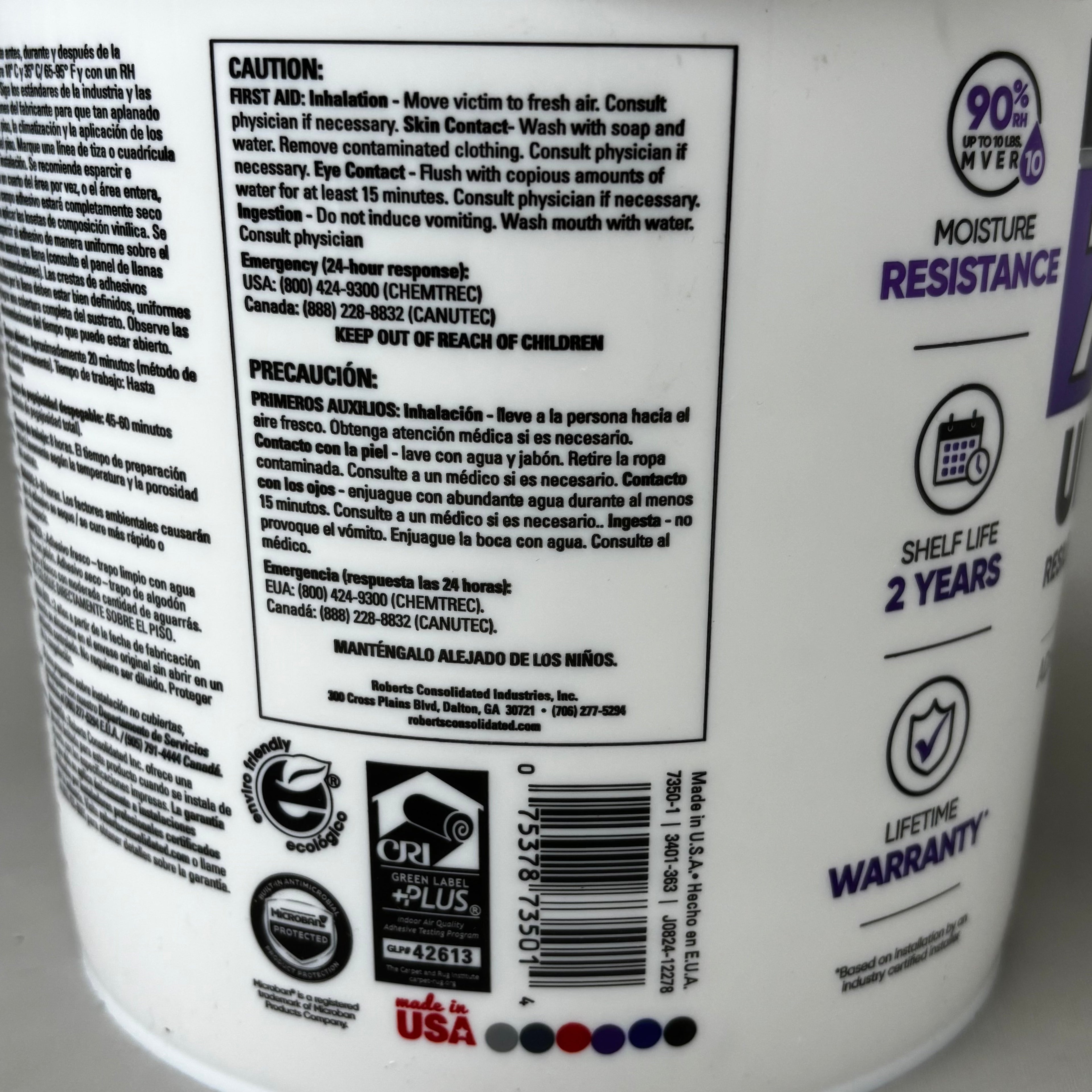 ROBERTS Universal Resilient Flooring & Vinyl-Backed Carpet Tile Floor Adhesive 7350