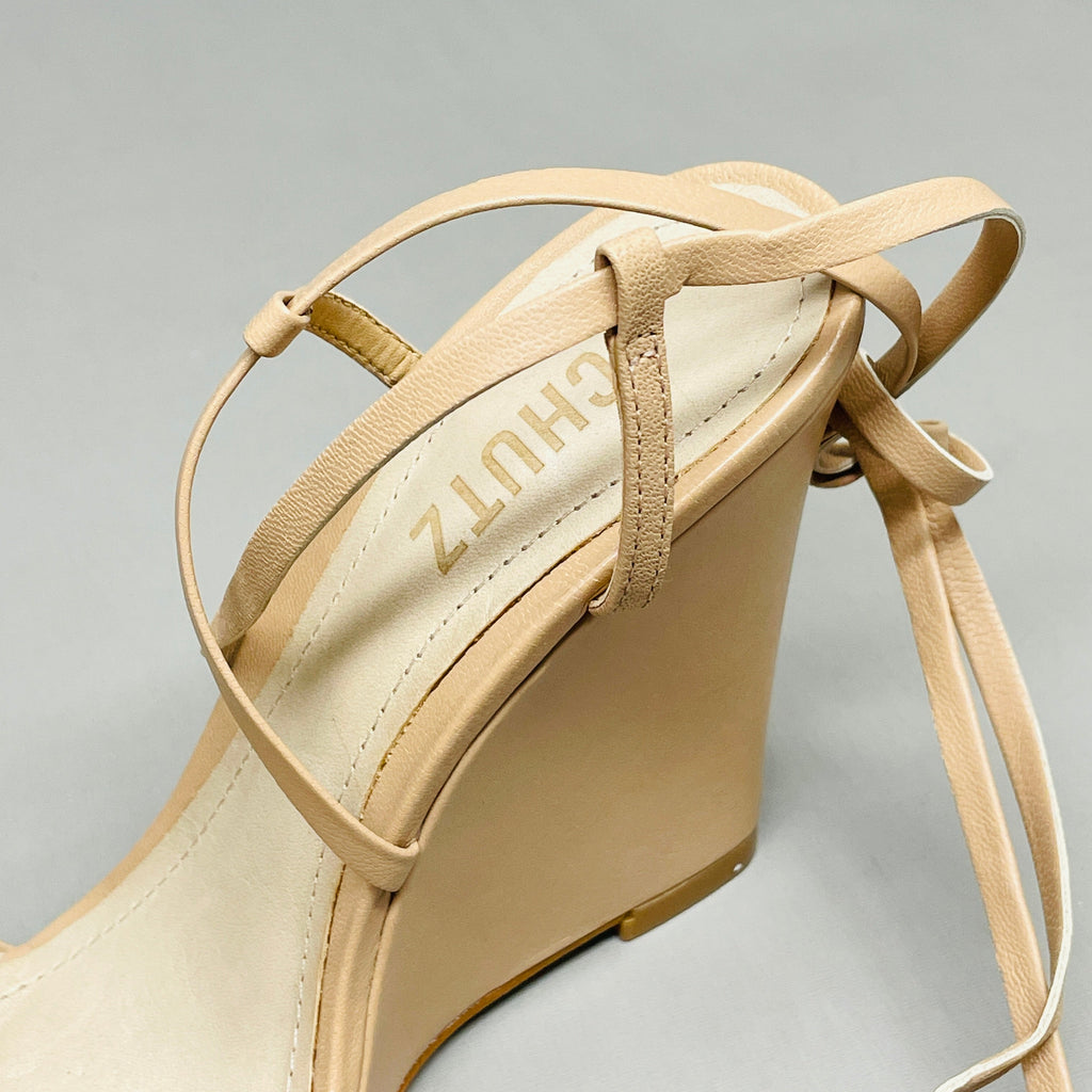 SCHUTZ Deonne Casual Deluxe Nappa Leather Sandal True Beige Sz 11 S013810172 (New)