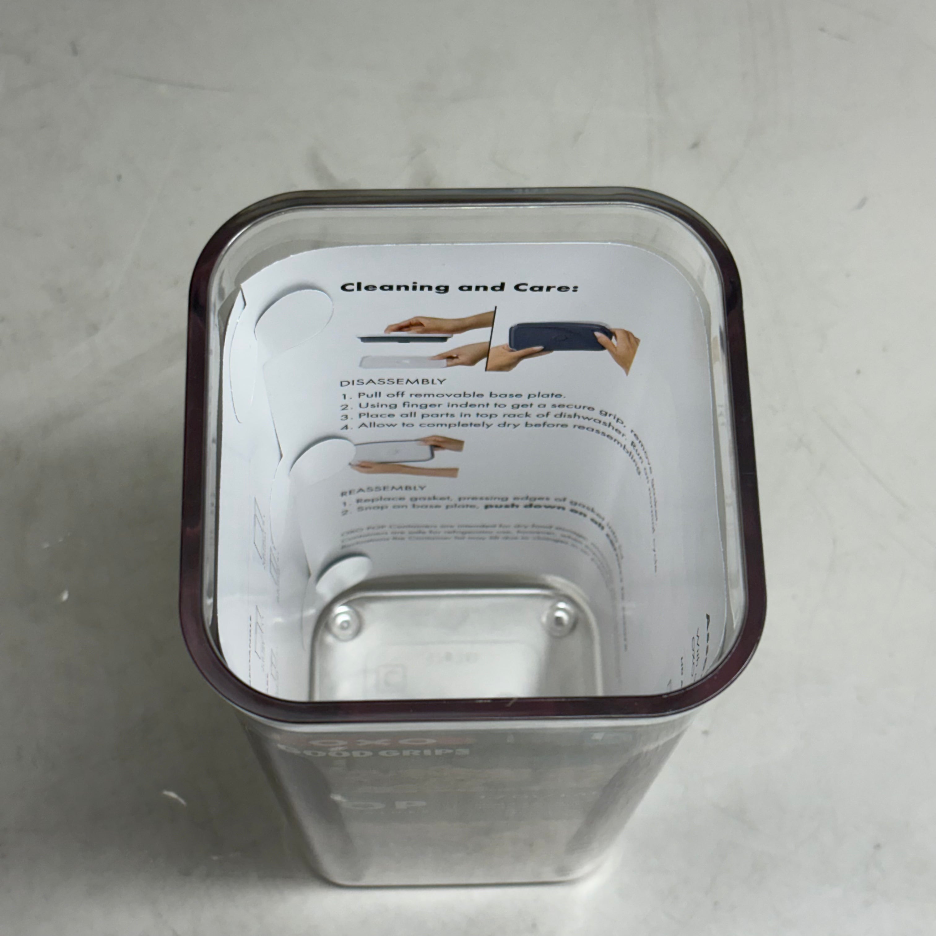 OXO (4 Pack) Good Grips POP Container Small Square Medium 1.7 Qt 719812684956