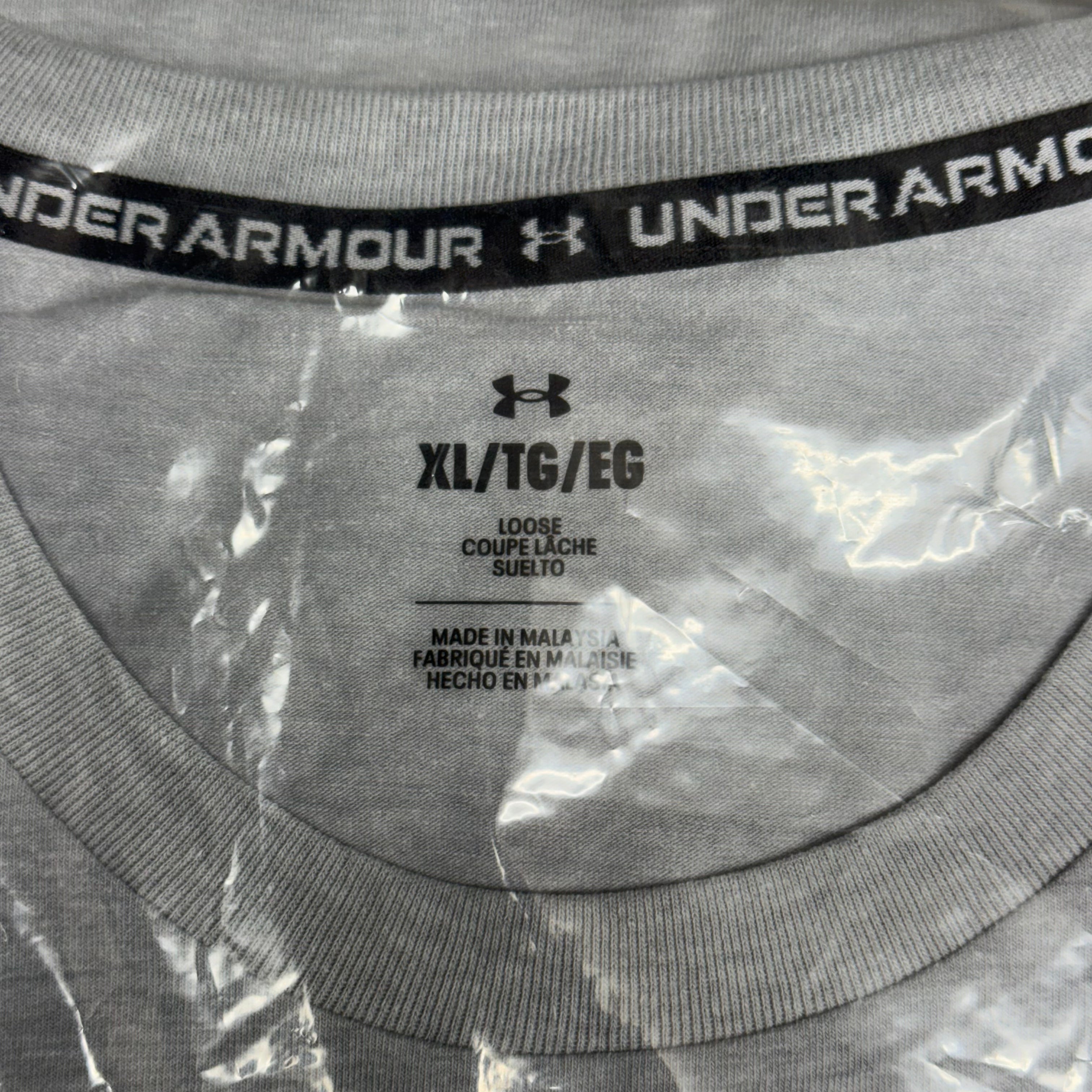 UNDER ARMOUR Men's UA Logo Embroidered Heavyweight Short Sleeve XL Harbor Blue-465