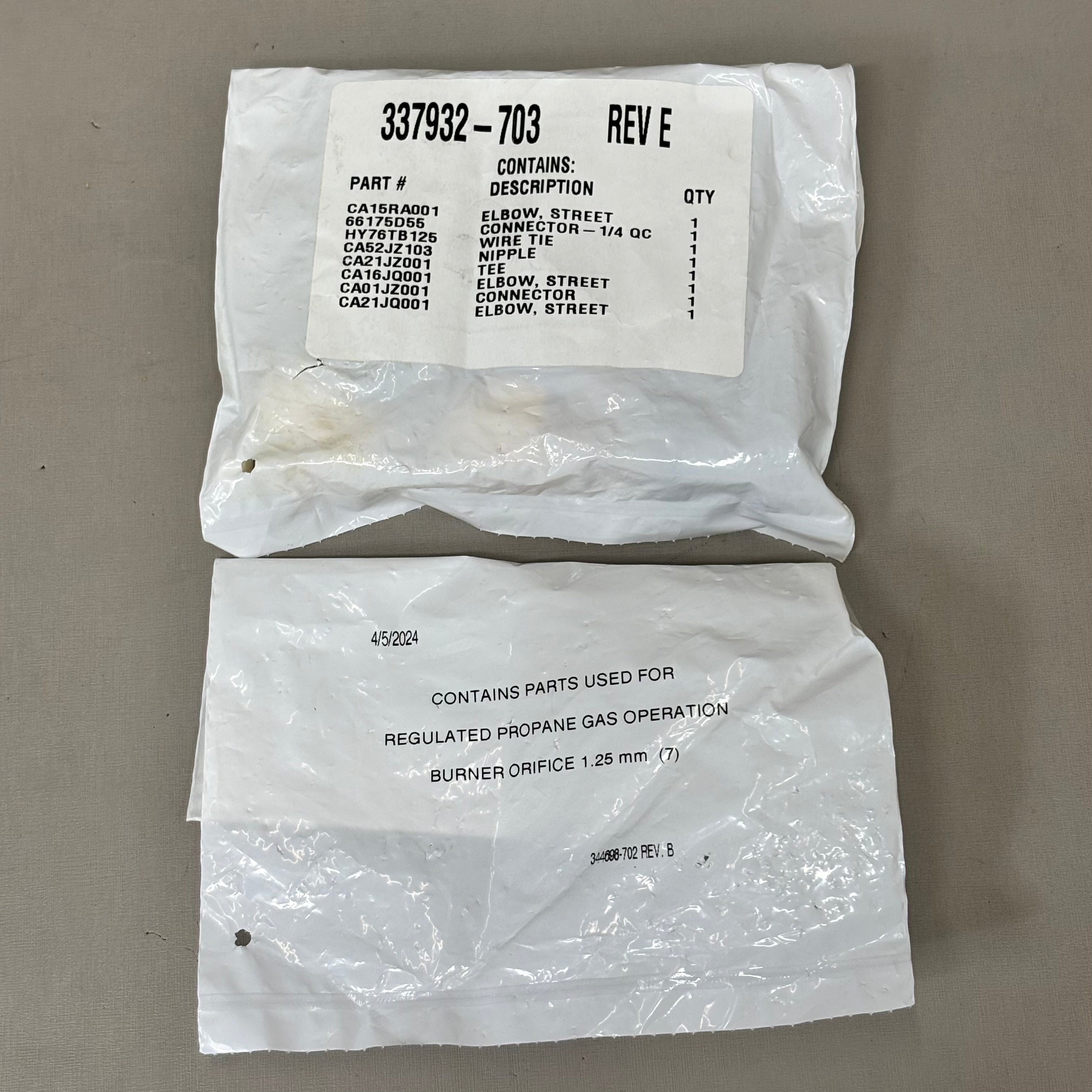 WHITE ROGERS Gas Conversion Kit Natural Gas to Propane 25 Piece AGAGC9NPS01D