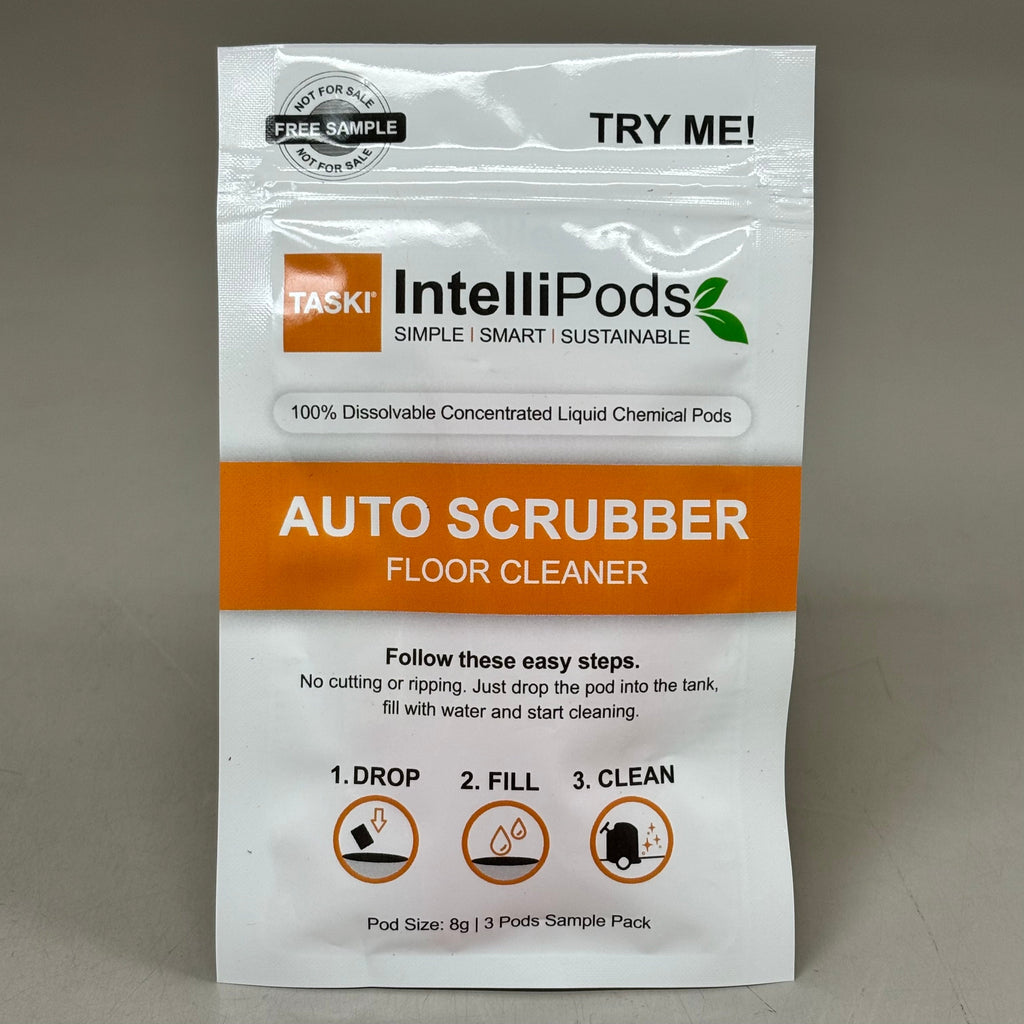 ZA@ TASKI (5 PACK, 3 PODS EACH) Biodegradable IntelliPods Auto Scrubber Floor Cleaner