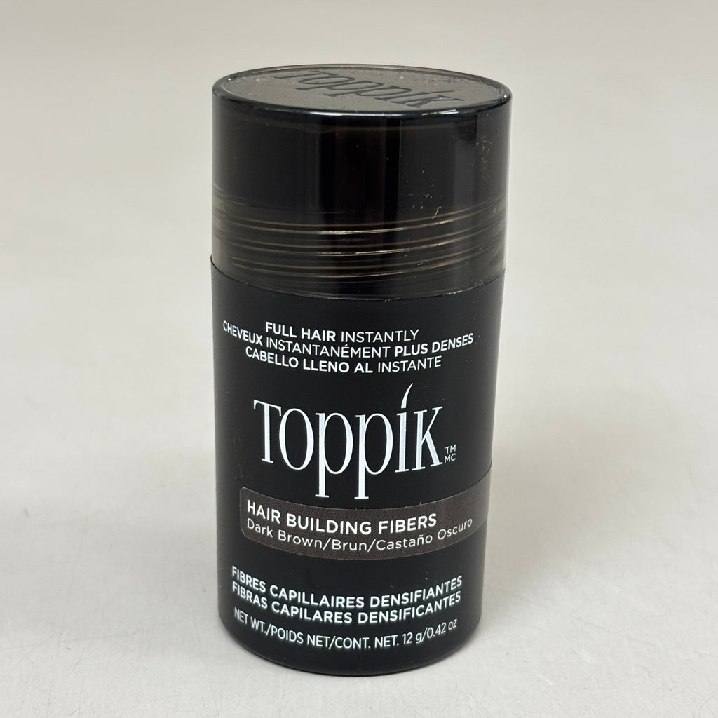 TOPPIK Safe & Natural Hair Building Fibers All Hair Types 0.42 oz Dark Brown