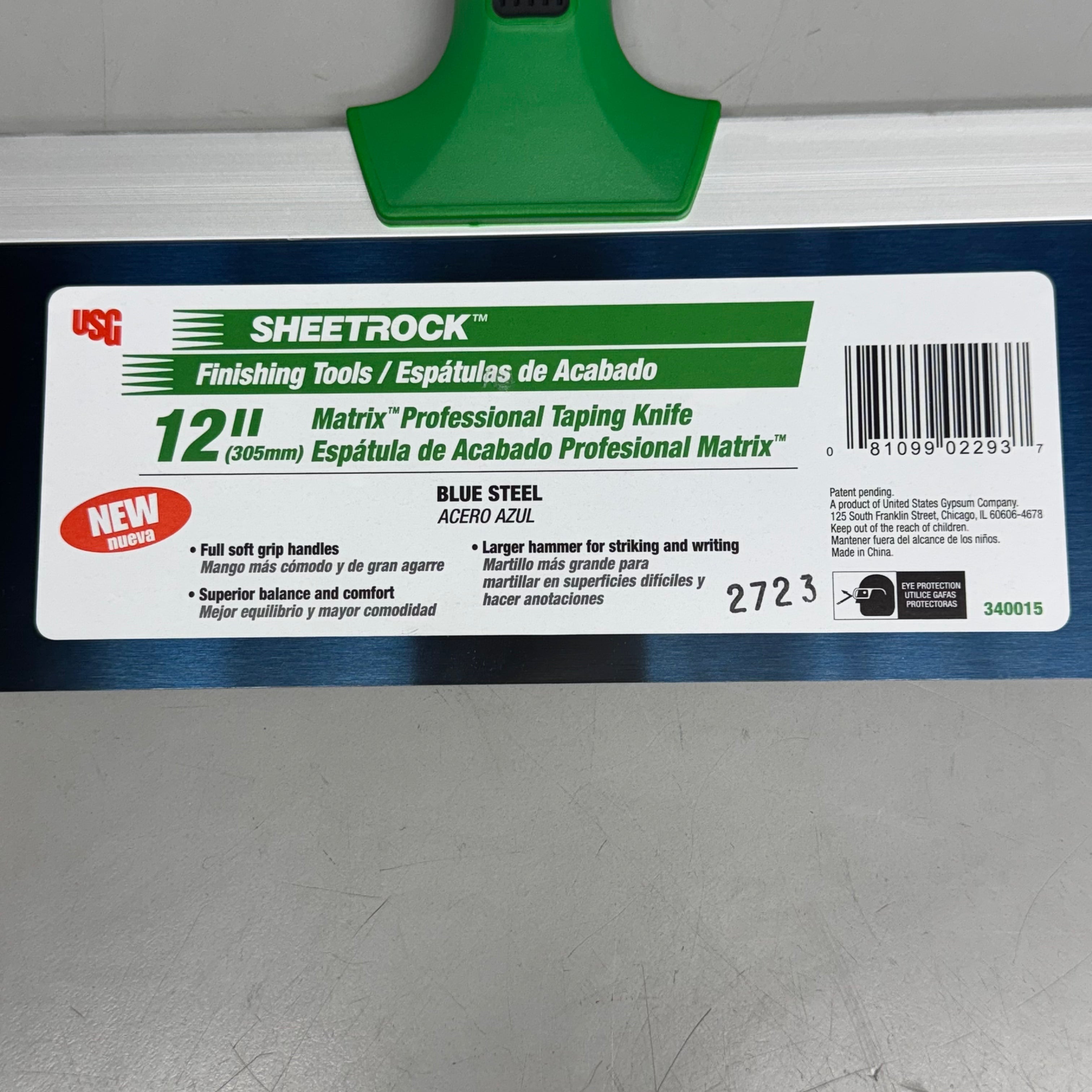 USG SHEETROCK TOOLS (2 PACK) Matrix Professional Taping Knife 12" 340015